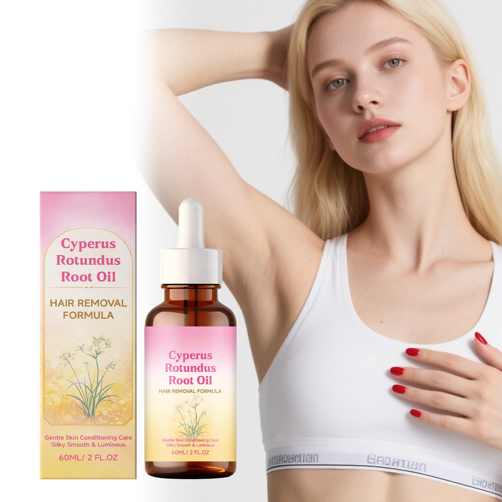WestShiny Cyperus Rotundus Oil, Cyperus Rotundus Oil for Hair Removal, Deeply Moisturizing & PoreShrinking for Women and Men, 2