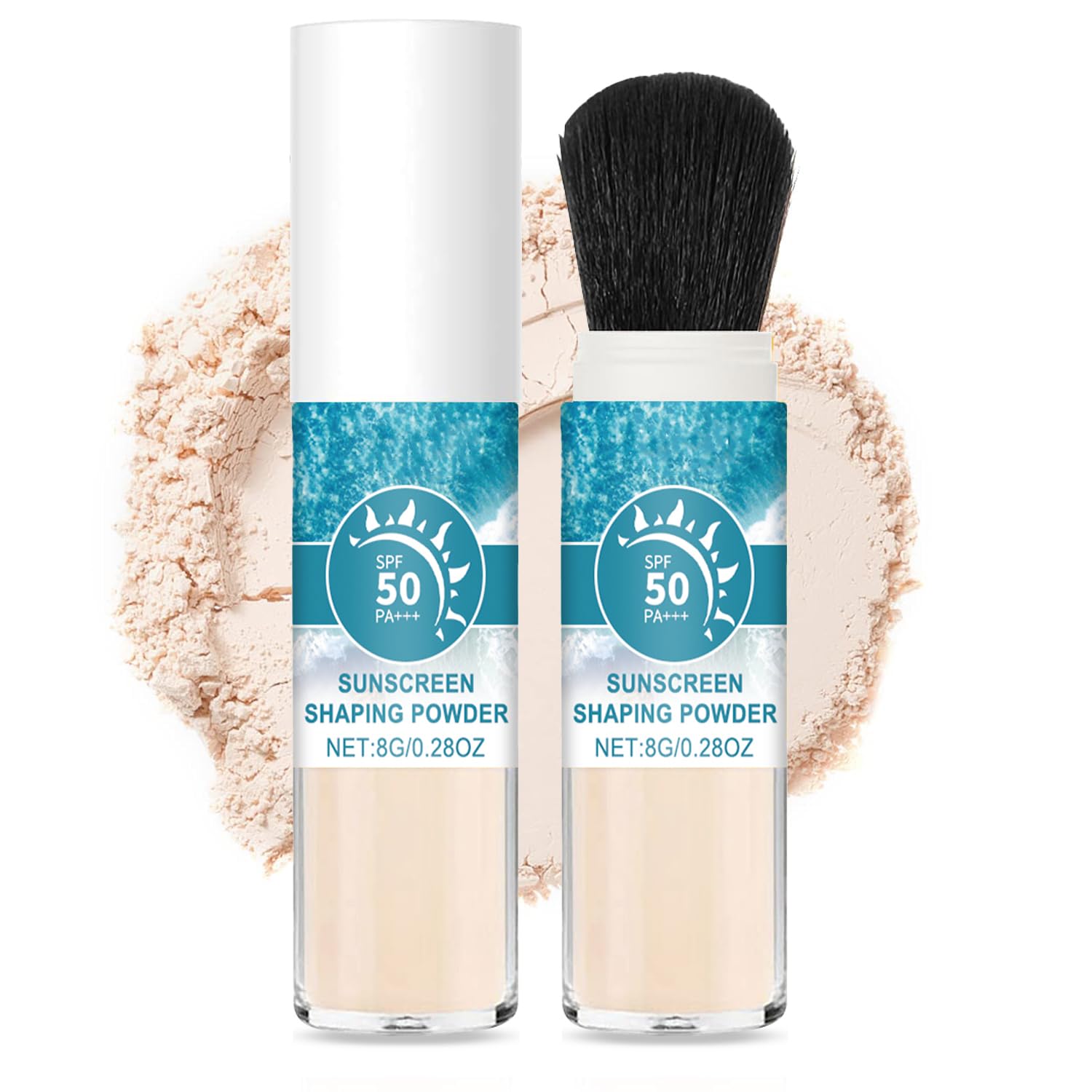 Mineral Sunscreen Fixing Powder, Mineral Brush Powder, SPF 50 +++, Translucent, Oil Control, Natural Matte Finish, Long Lasting,