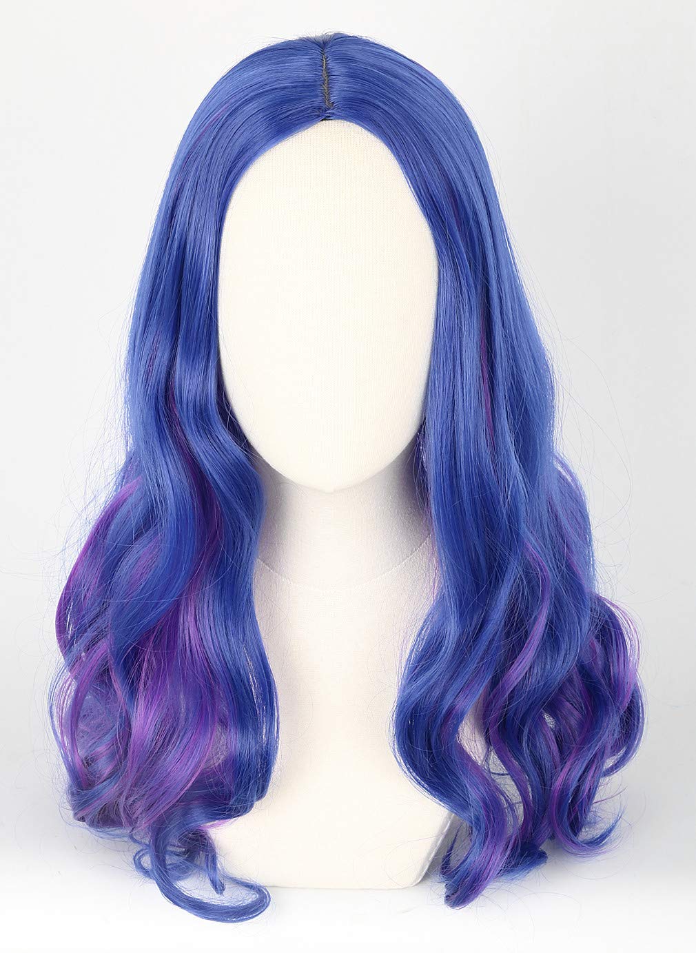 Topcosplay Kids Wig For Girls Blue And Purple Wig Halloween Costume Cosplay Wig Long Wavy