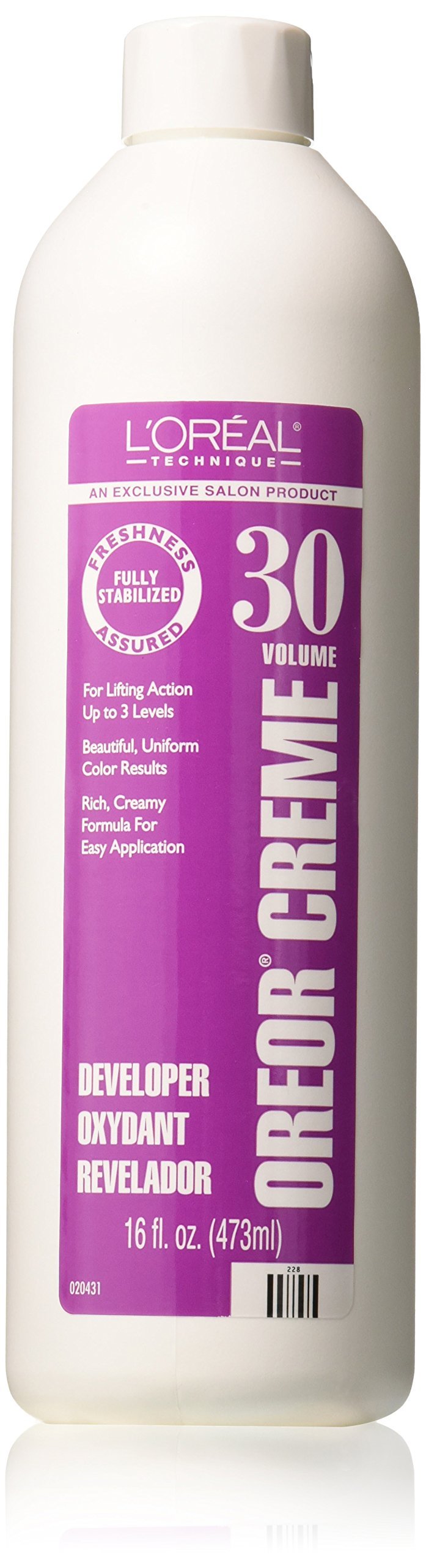LOreal Paris Oreor 30 Volume Creme Developer, 16 Fl Oz