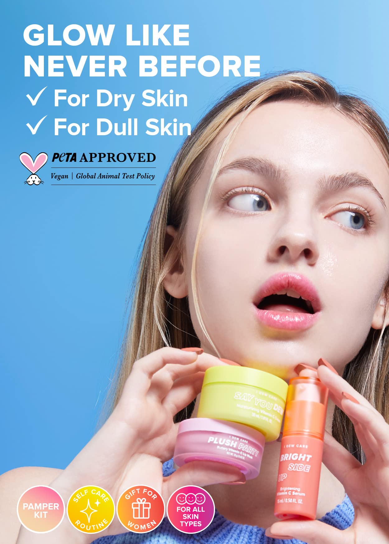 I Dew Care Skincare Set - Vitamin To Glow Pack | Mother'S Day, Gift, Spa Day, Gift Set, Serum, Cream, Lip Mask, Illuminating Vit