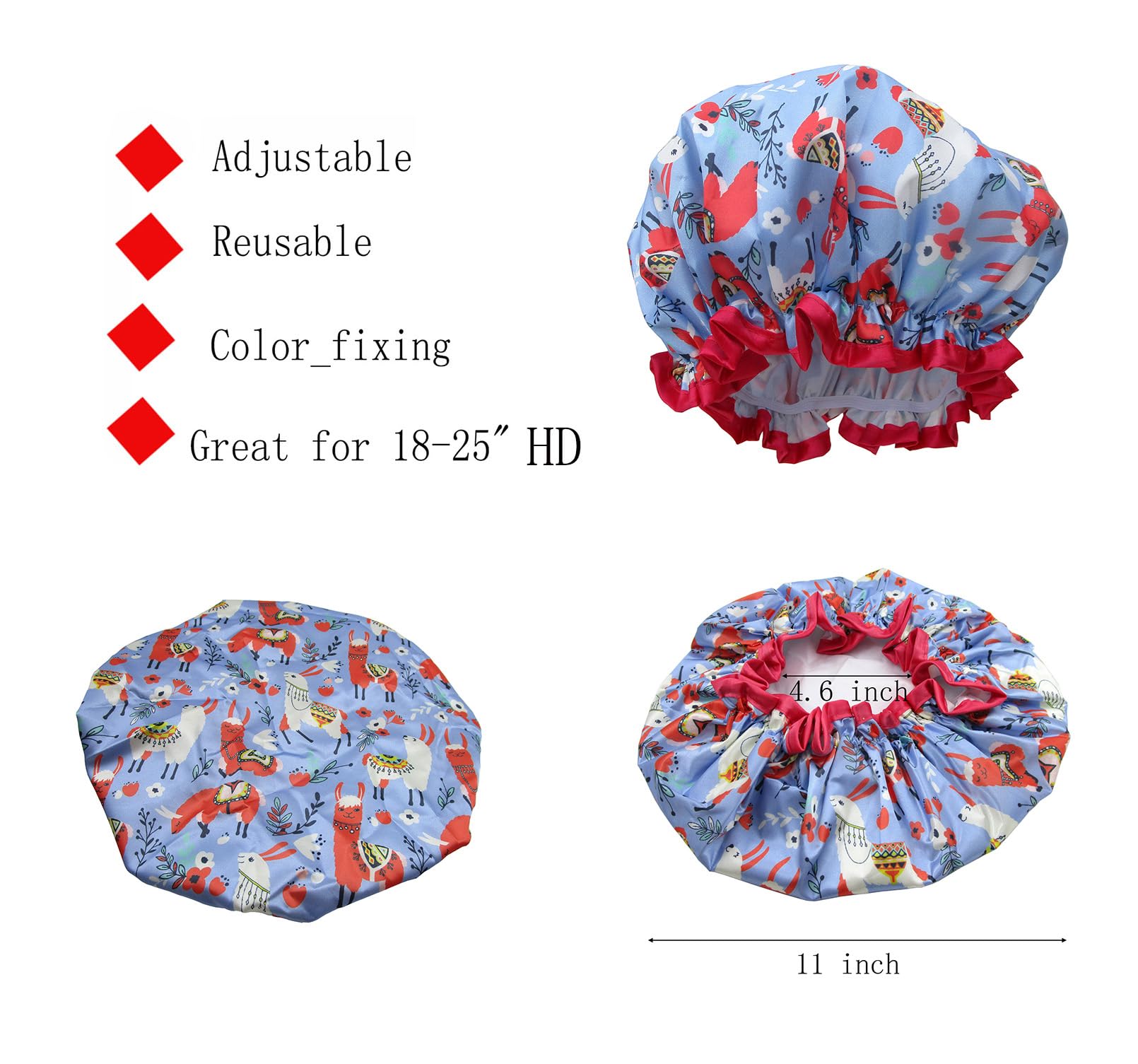 1 Pcs Waterproof Shower Cap For Women,Hair Treatment Bath Cap For Girls Spa Home Use,Travel And Hair Salon