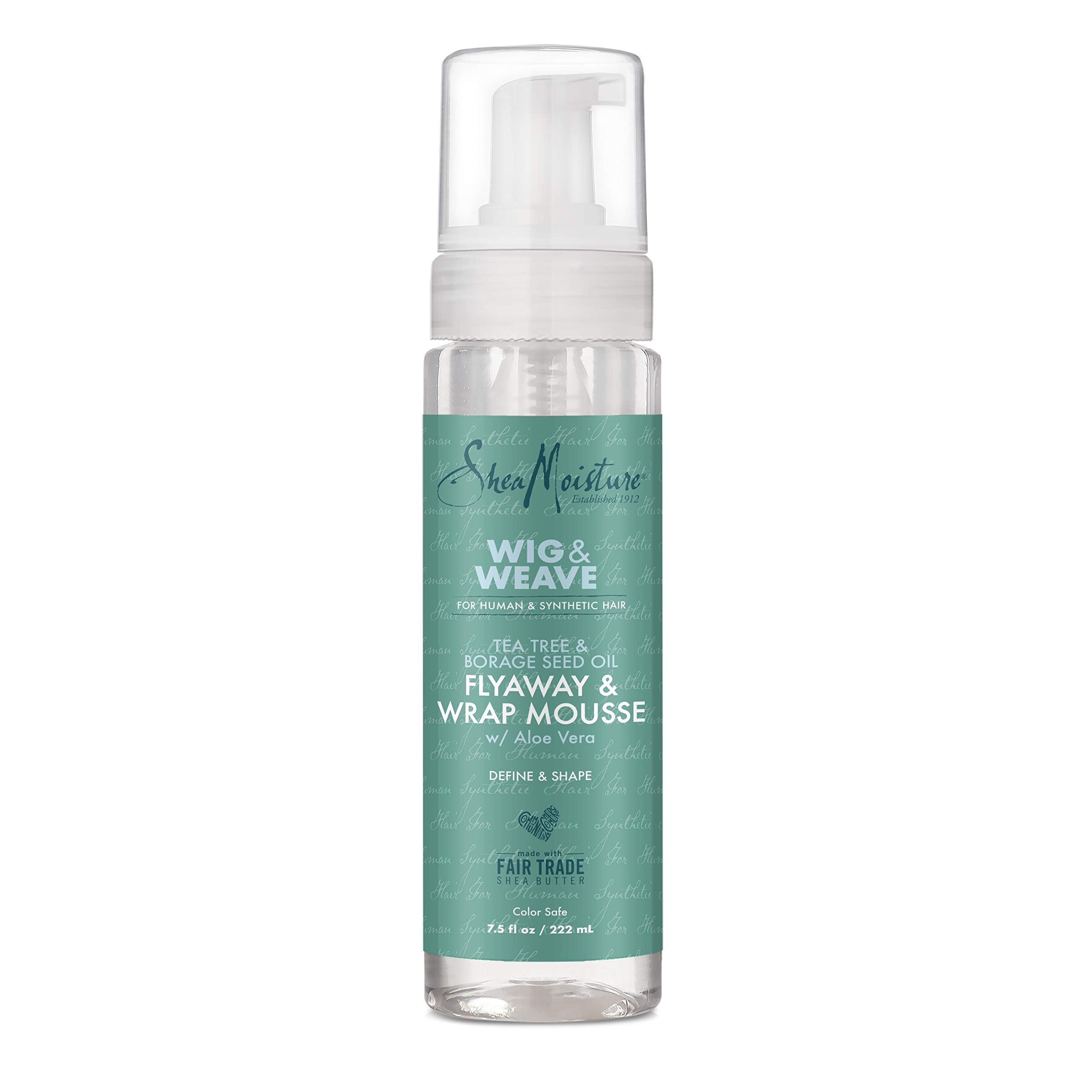 Sheamoisture Mousse For Curly Hair, Wig Or Weave, Tea Tree And Borage Seed Oil, Paraben-Free Styling Mousse, 7.5 Ounce