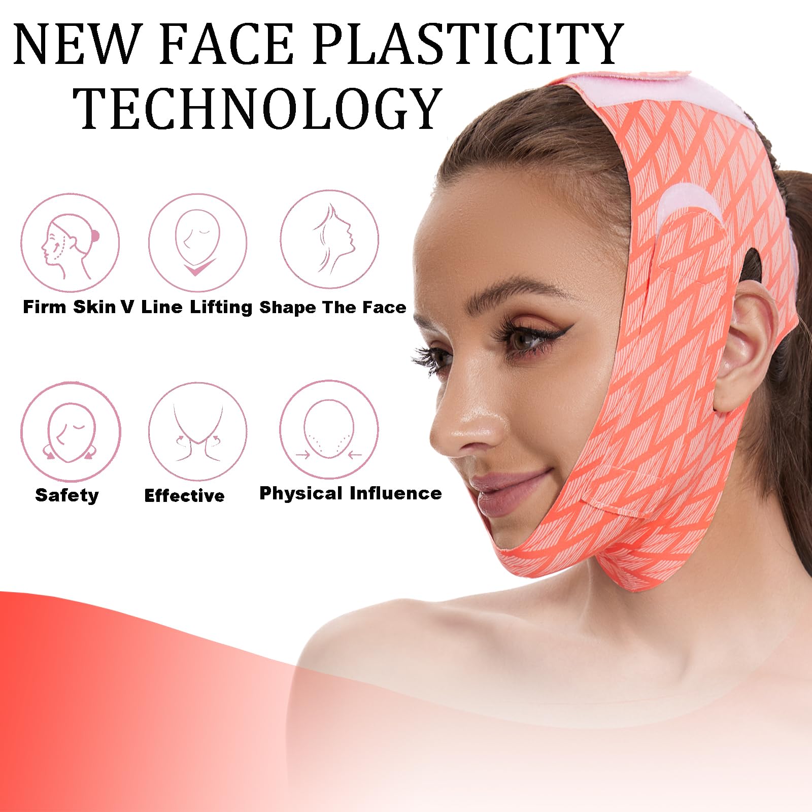 Edcbmb V Line Mask Double Chin Reducer Strap Eliminator Remover Prevent Sagging Shaped Face Belt Slimming For Sleeping Women Jaw