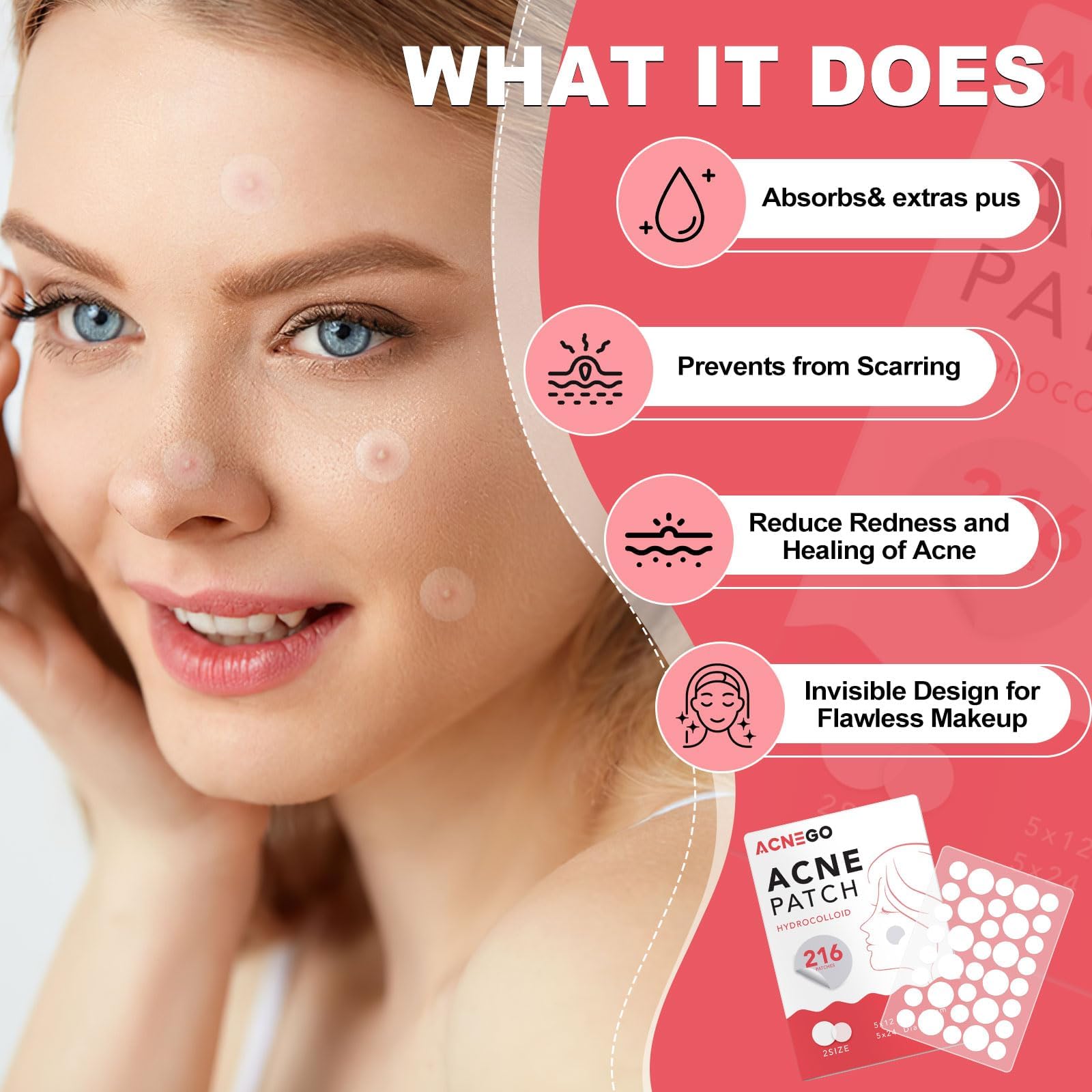 432 Counts Pimple Patches For Face, Hydrocolloid Acne Patches Zit Patches For Face Acne Spot Patch Cystic Acne