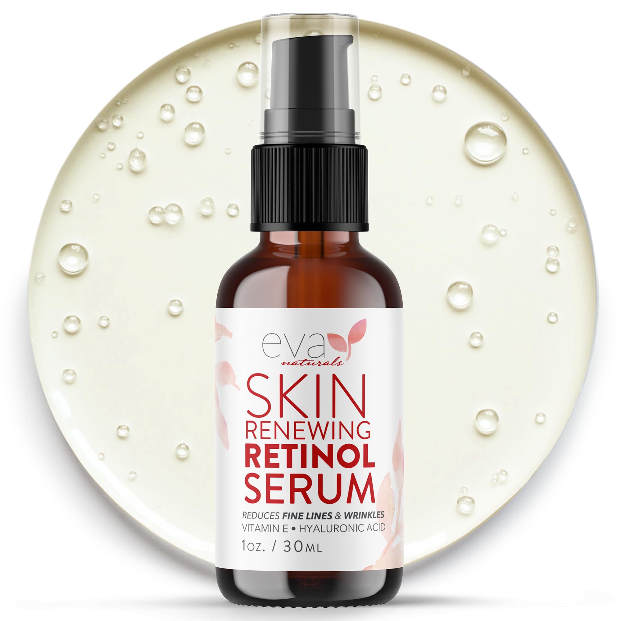 Retinol Serum for Face with Hyaluronic Acid & Vitamin E - For Anti-Aging, Fine Lines, Wrinkles, Resurfacing, Acne Marks and Scar