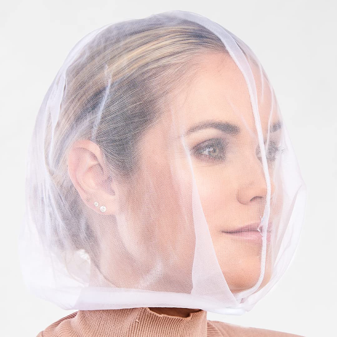 Betty Dain Makeup Protector Hood, Nylon Chiffon, Machine Washable, White, 1 Count, Model 51