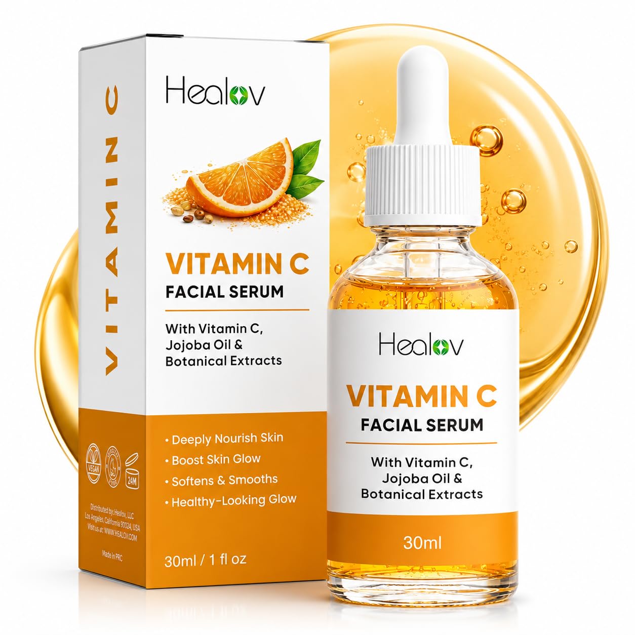 Vitamin C Serum for Face  Brightening Glow Face Serum with Jojoba Oil