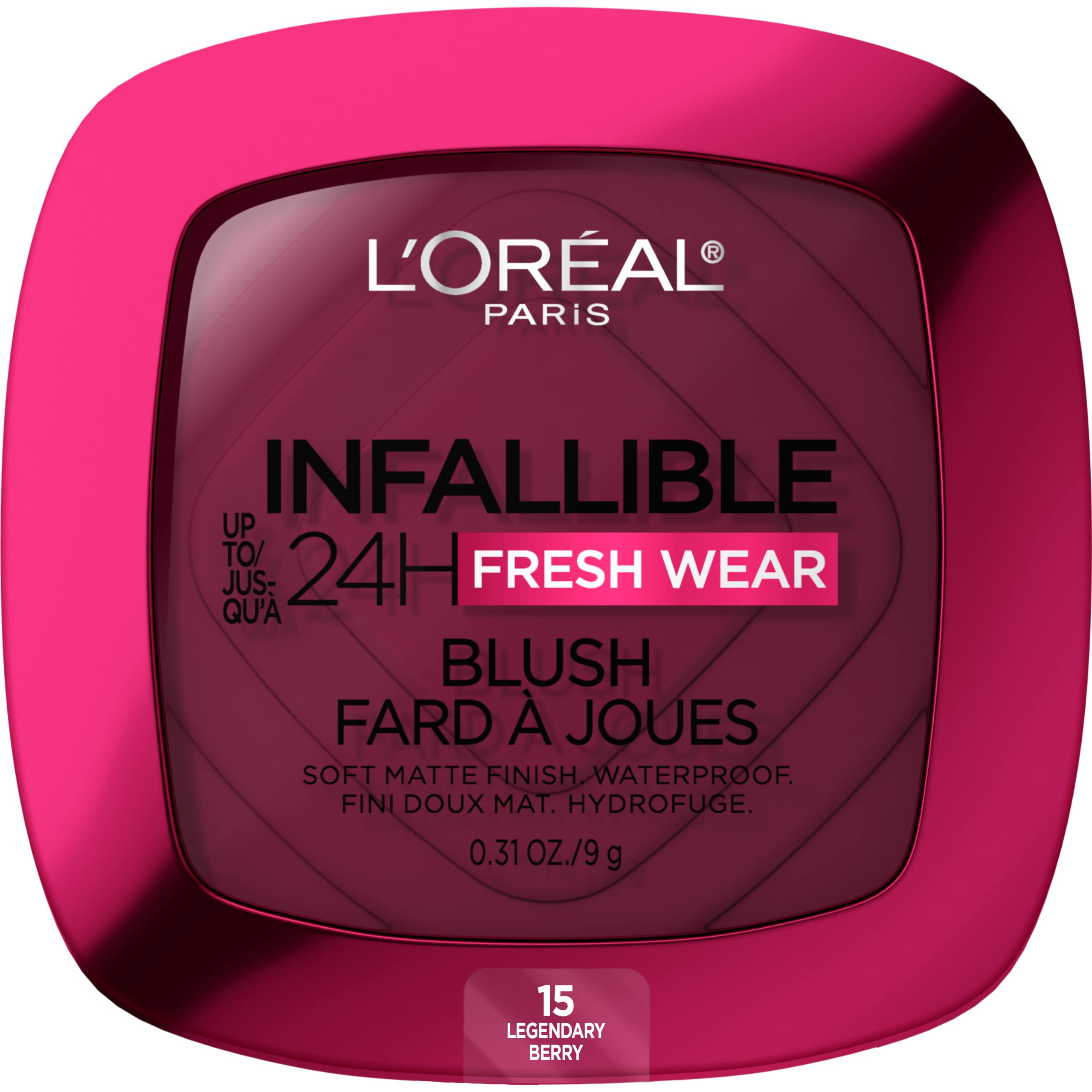 LOreal Paris Infallible Up to 24H Fresh Wear Soft Matte Blush, Blendable, Long-Lasting and Waterproof Cheek Make Up, Legendary 