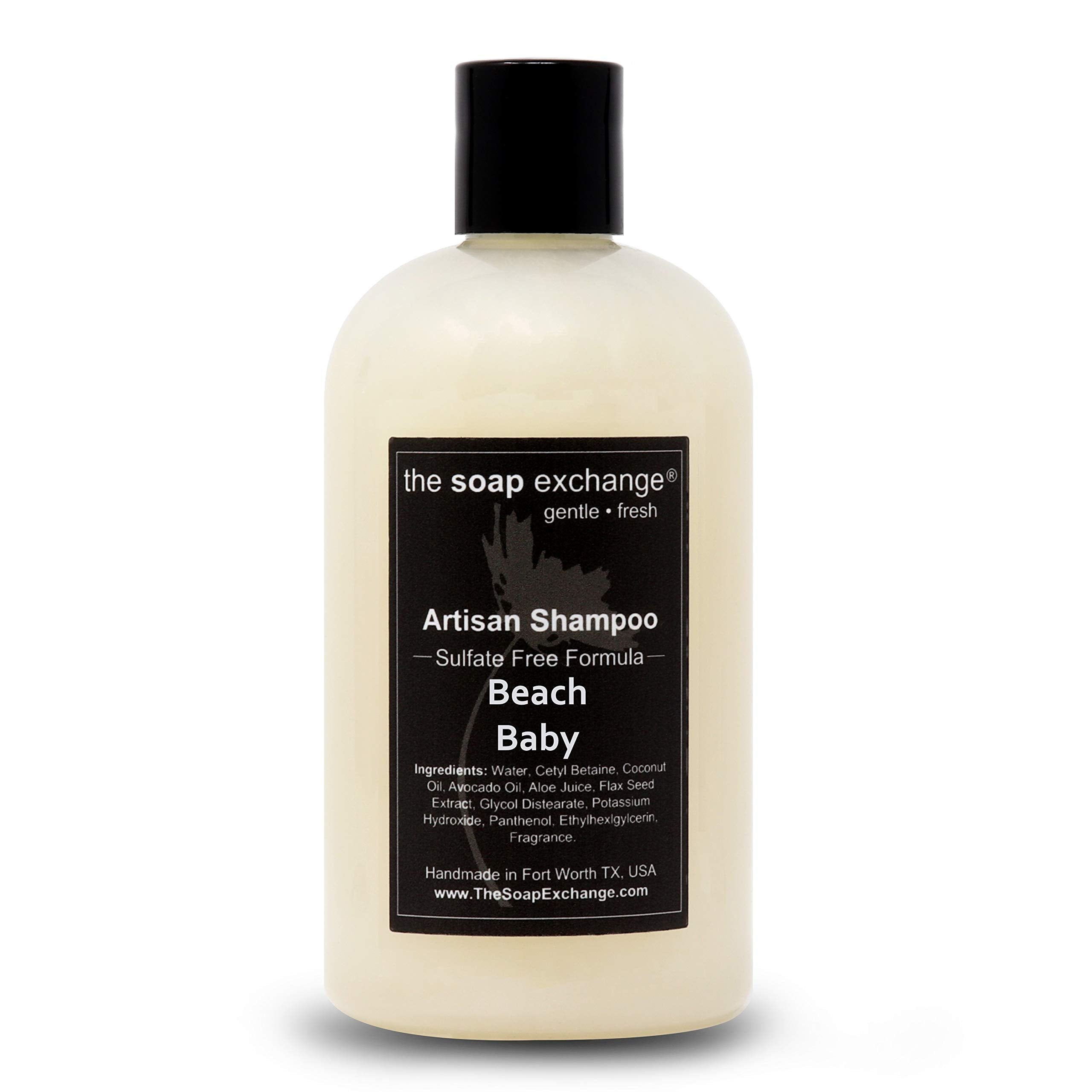 The Soap Exchange Hair Shampoo - Beach Baby Scent - Hand Crafted 12 Fl Oz / 354 Ml Natural Artisan Hair Care, Gentle, Sulfate &