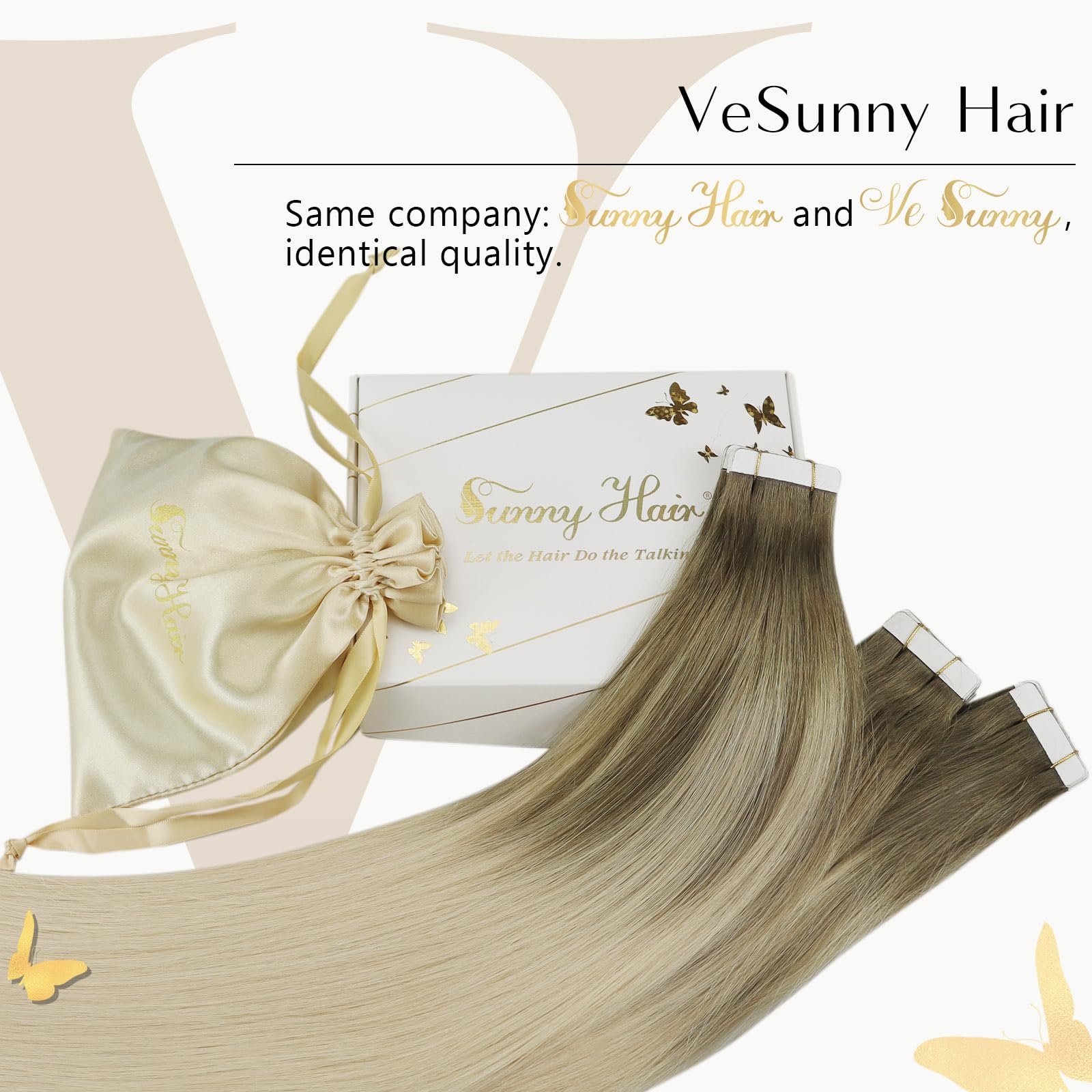 Ve Sunny Tape In Ombre Hair Extensions Human Hair Light Brown Roots To Platinum Blonde Tape In Hair Extensions Ombre Human Hair