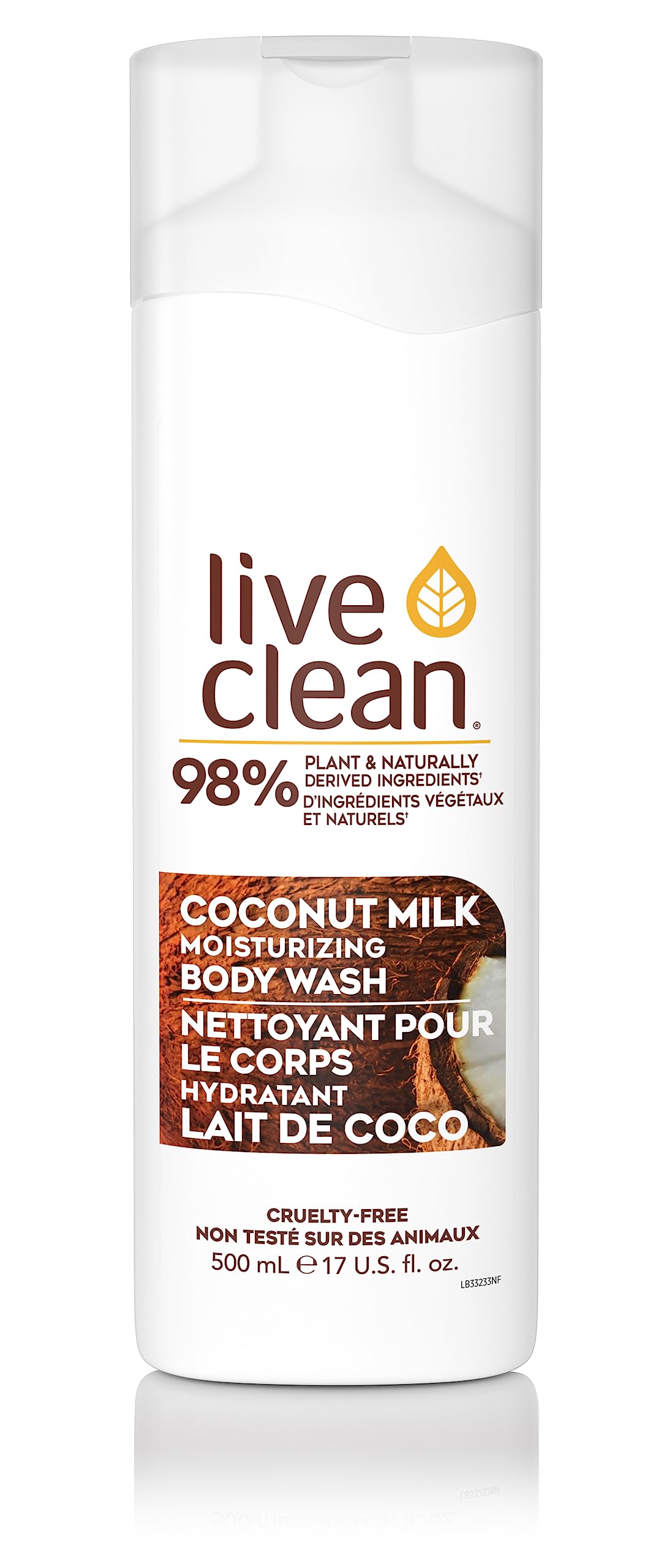 Live Clean Body Wash, Moisturizing Coconut Milk, 17 Oz