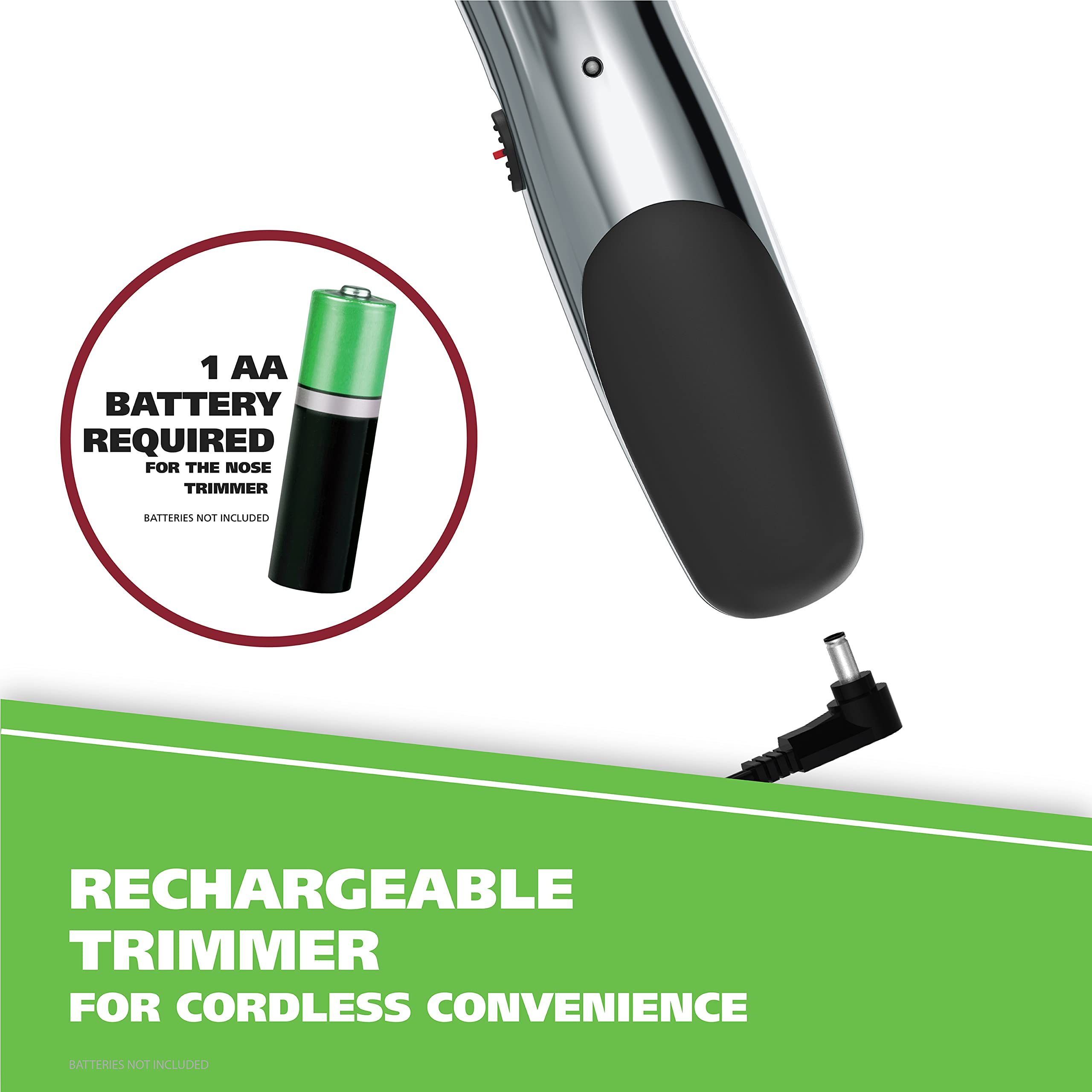 Wahl Groomsman Rechargeable Beard Trimmer kit for Mustaches, Nose Hair, and Light Detailing and Grooming with Bonus Wet/Dry Batt