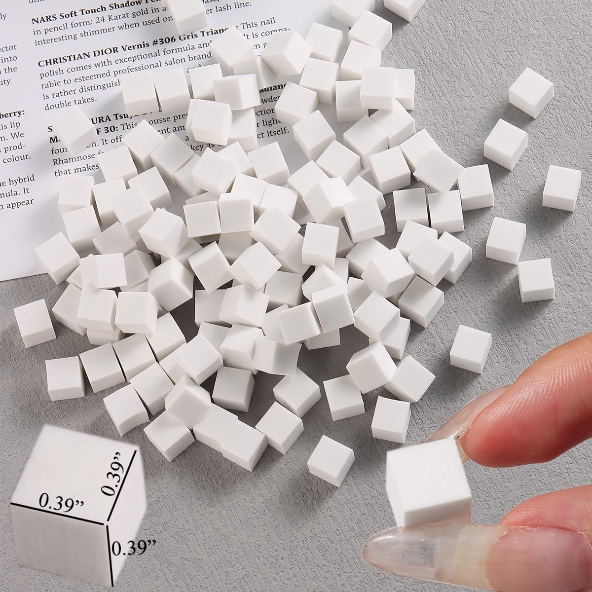 Fcozpjk 200pcs Mini Soft Nail Art Sponges - Ombre, Aura, Gradient Nail Design Tools & Gel Polish Blending Sponge Applicator