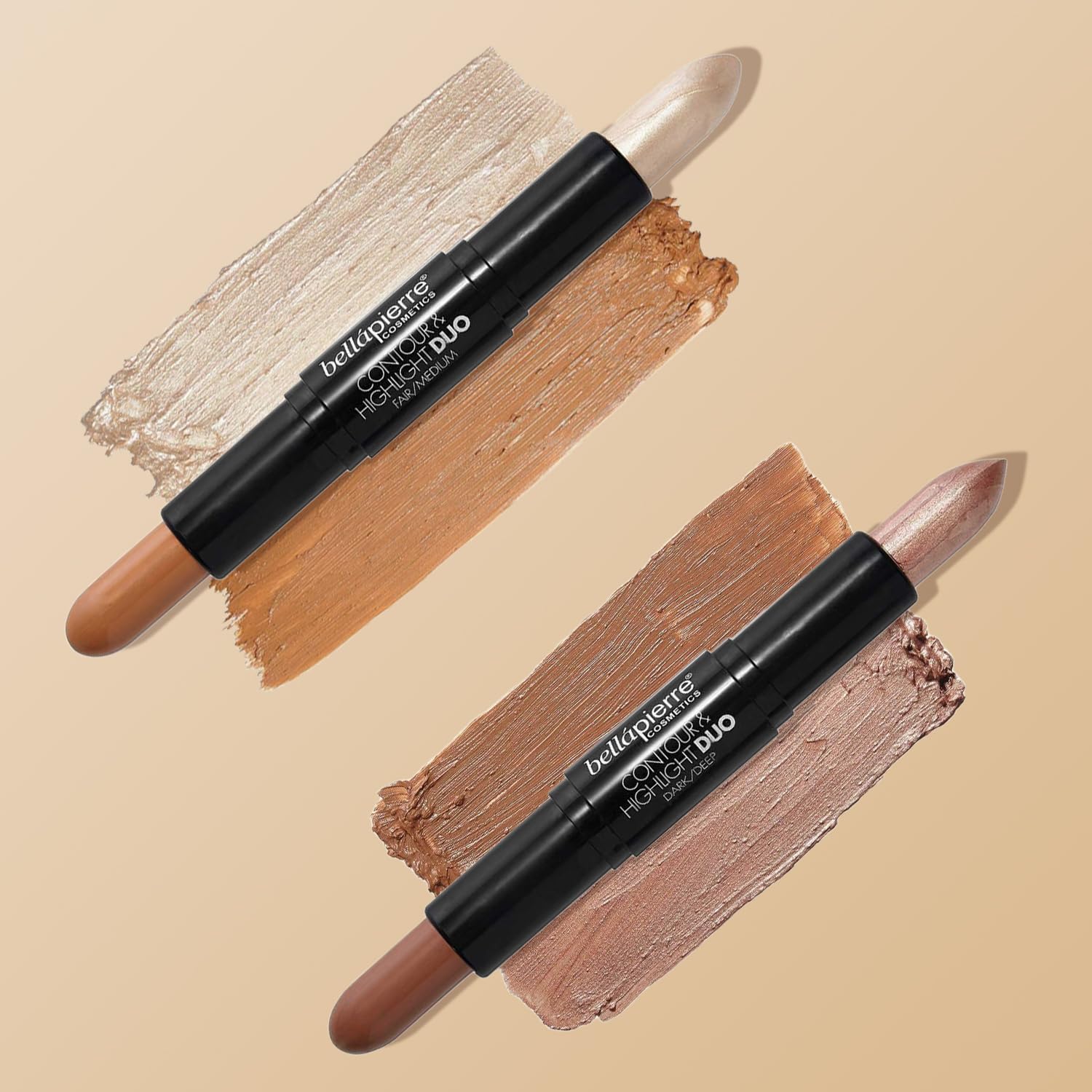 Bellapierre Cosmetics By Bellapierre Cosmetics Contour & Highlight Duo - Fair/Medium --8.60G/0.30Oz(D0102Hh9F46.)