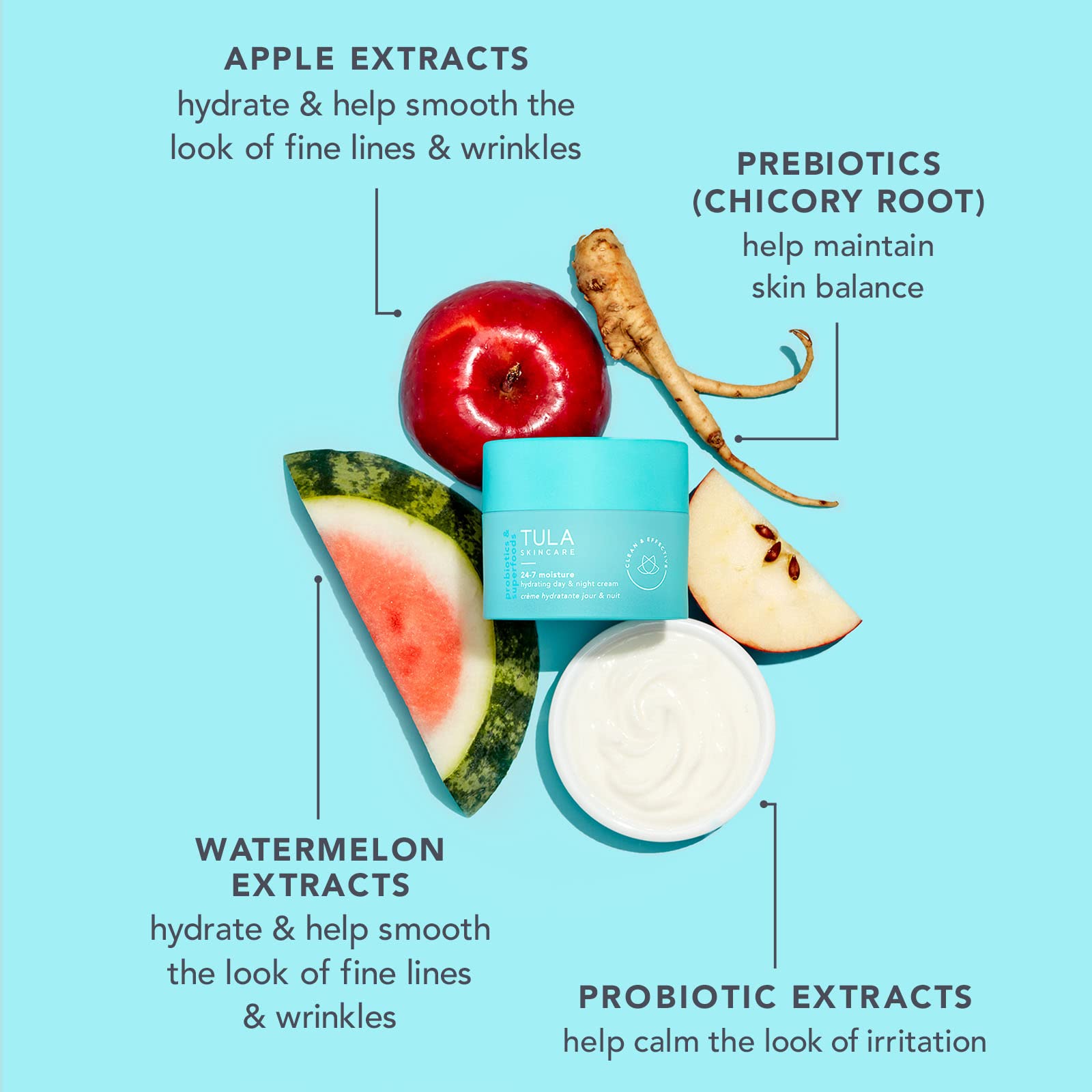 Tula Skin Care 24-7 Hydrating Day & Night Cream - Supersize, Anti-Aging Moisturizer For Face, Contains Watermelon & Blueberry Ex