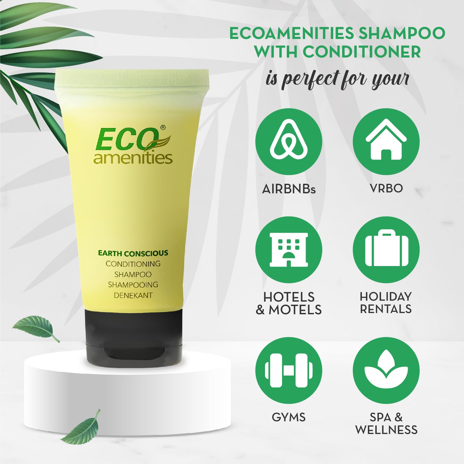 ECO Amenities Conditioning Shampoo, Travel Size Shampoo and Conditioner Sets, Mini Shampoo & Conditioner Sets - 2 in 1 Shampoo &