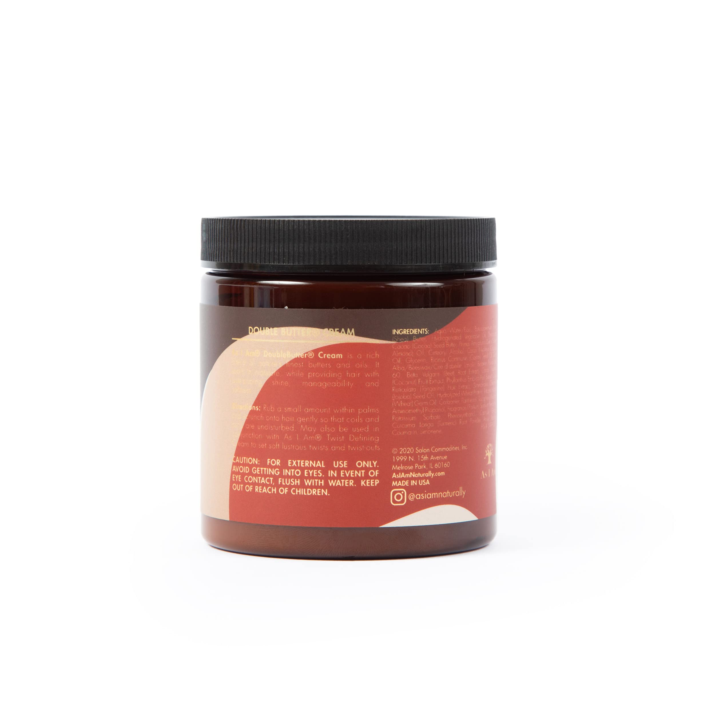 As I Am Double Butter Cream - 8 Ounce - Rich Daily Moisturizer - Soft and Shiny Curls and Coils - Repairs Split Ends - Strengthe
