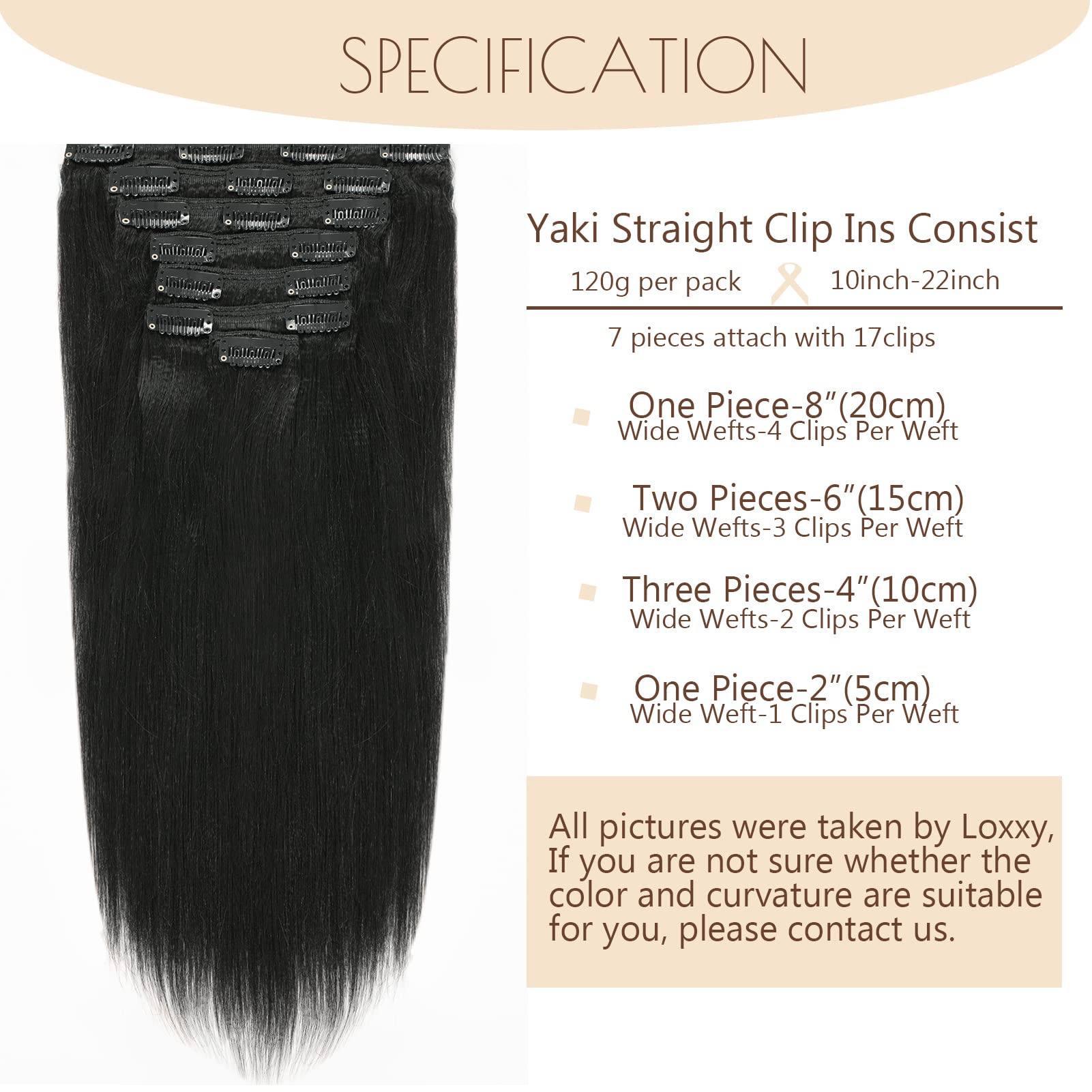 Yaki Straight Remy Hair Clip In Hair Extensions 8A Grade 100% Real Thick Hair Italian Fashion Curly Clip Ins #1 Jet Black Full H