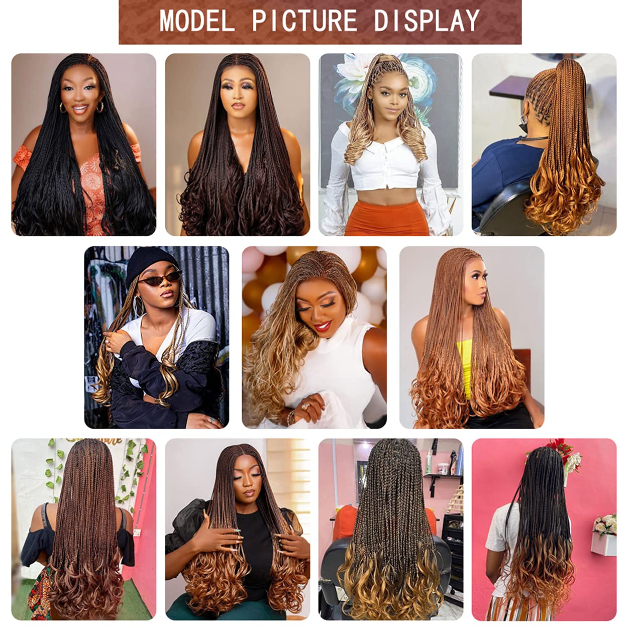 Amir Hair 8 Packs French Curly Braiding Hair 20 Inch Loose Wave Braiding Hair Pre Stretched Synthetic Hair Extensions (T27#)