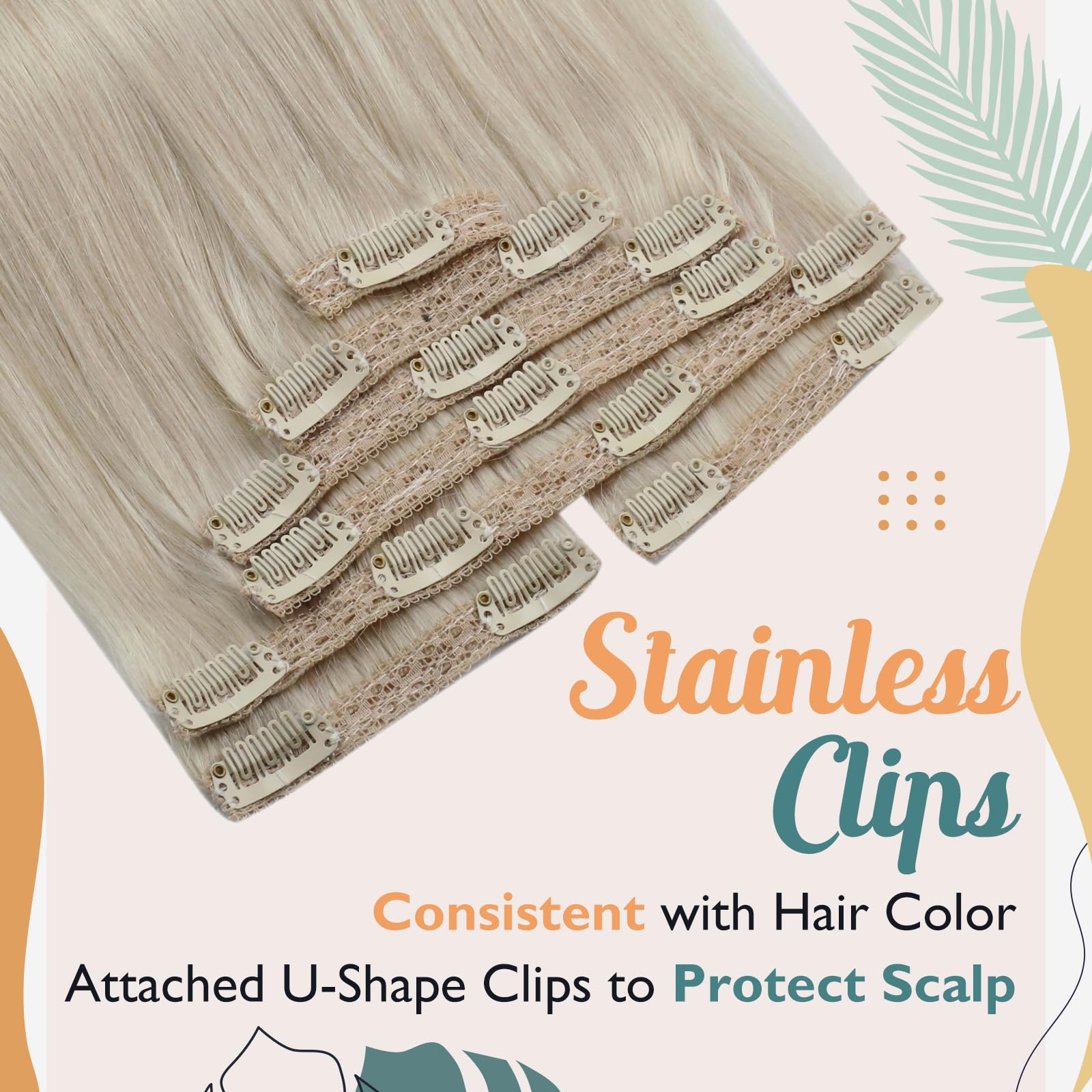 Sunny Blonde Clip In Hair Extensions Real Human Hair Blonde Hair Clip In Extensions Platinum Blonde Clip In Human Hair Extension