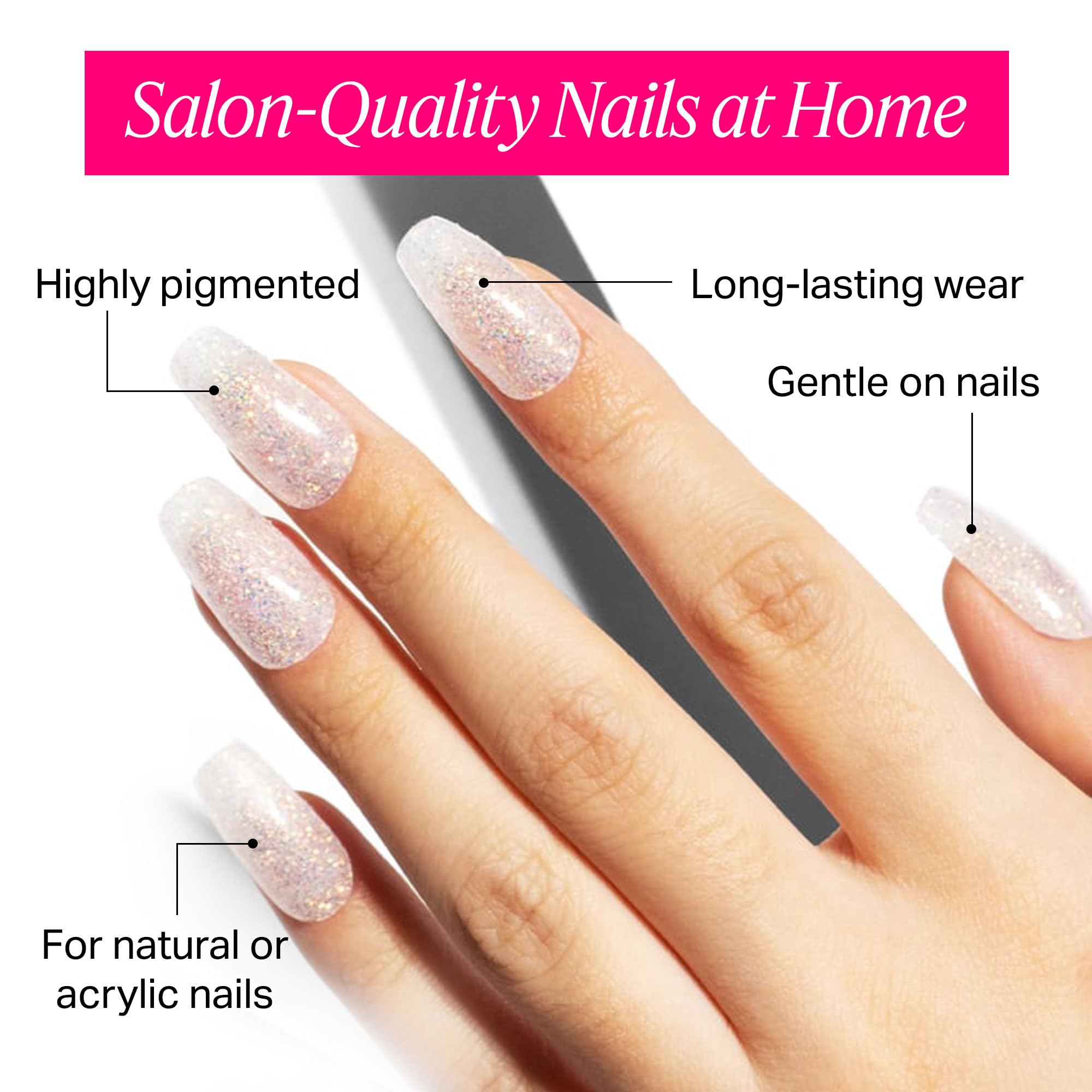 Nailboo Dip Powder for Natural or Acrylic Nails, Long-Lasting & Highly Pigmented, No UV Lamp for Nails Needed, DIY Nail Tech Sup