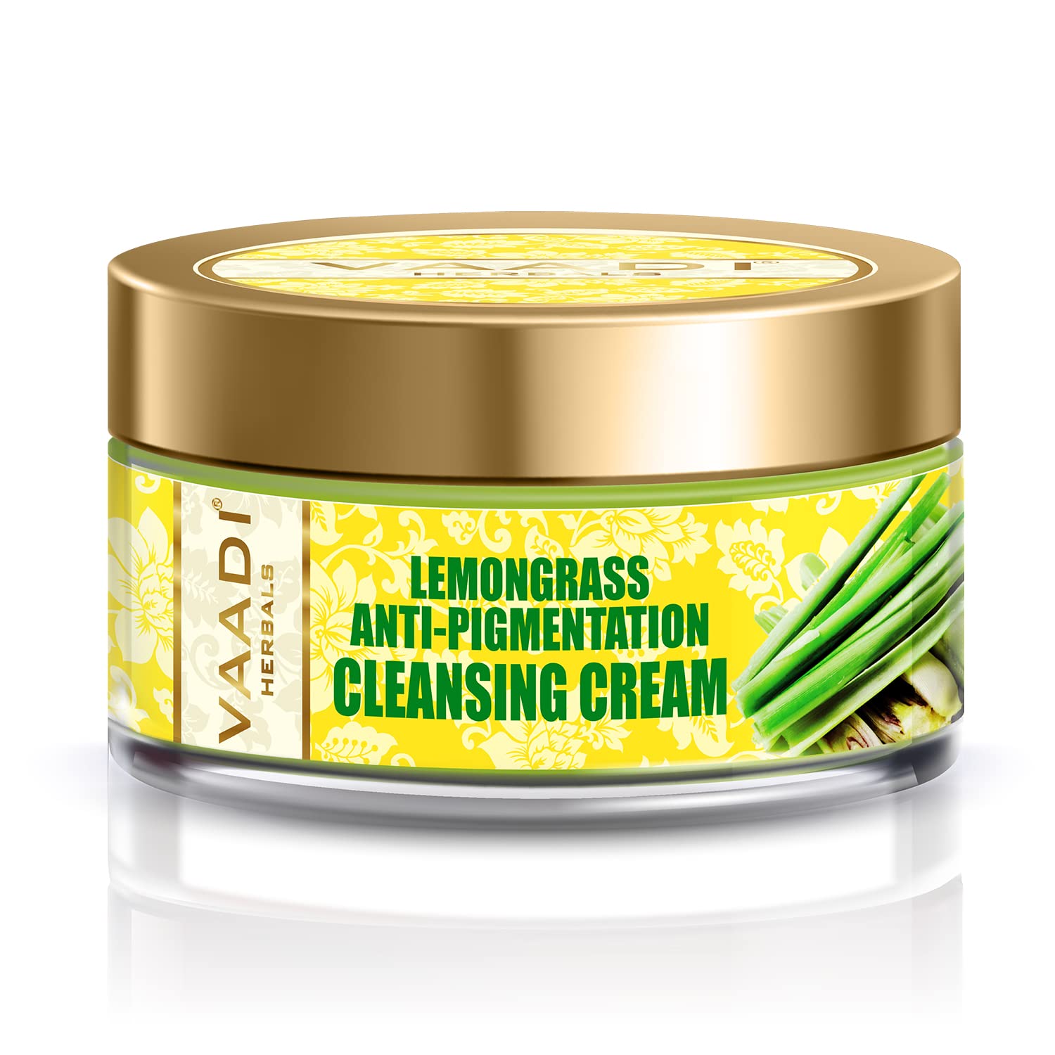 Vaadi Herbals Lemongrass Anti?Pigmentation Herbal Facial Cleansing Creams All Natural Paraben Free Sulfate Free Suitable For Bot