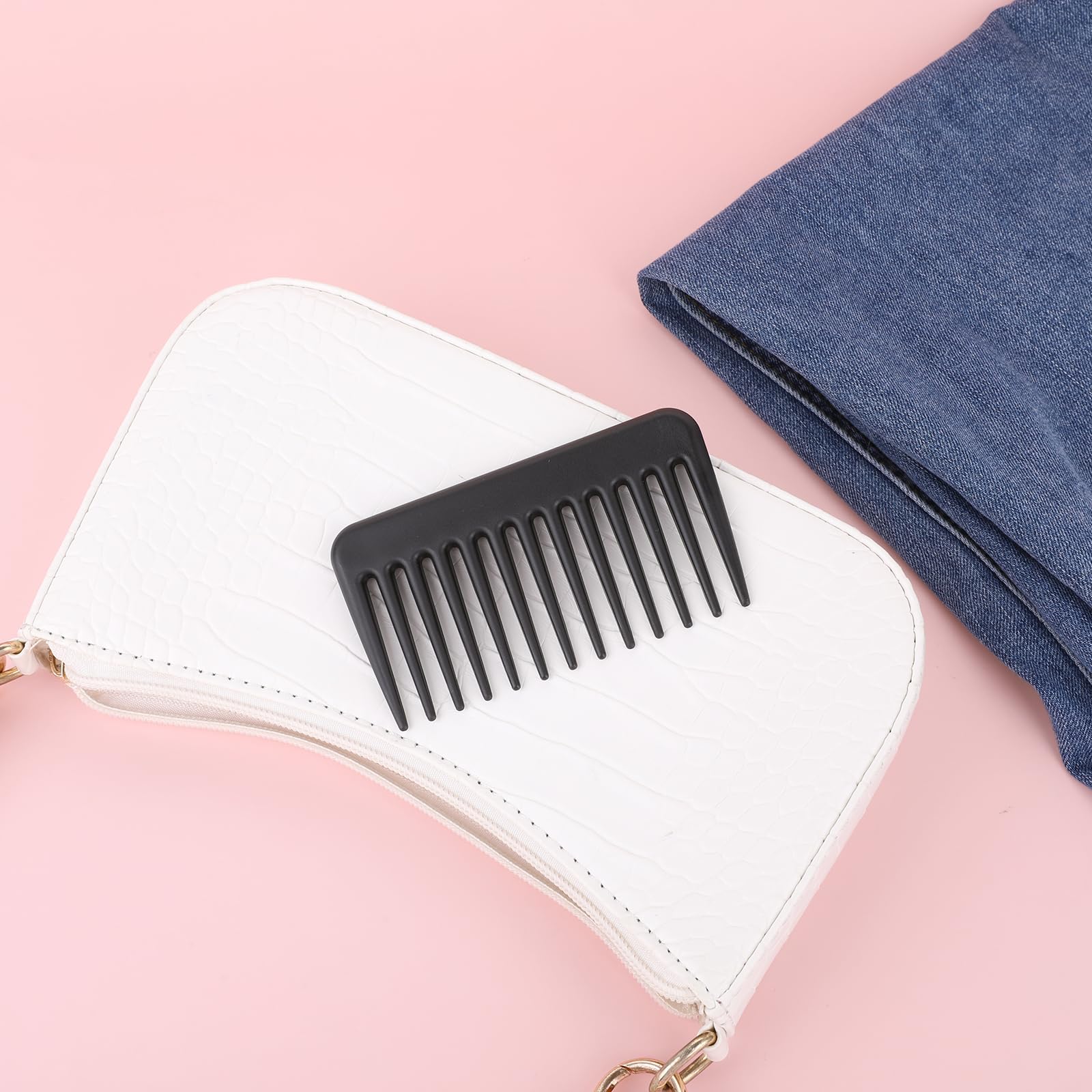 Mini Travel Comb, Small Wide Tooth Comb Portable Pocket Combs Curl Comb Shower Comb Detangling Hair Combs For Women Curly Hair,