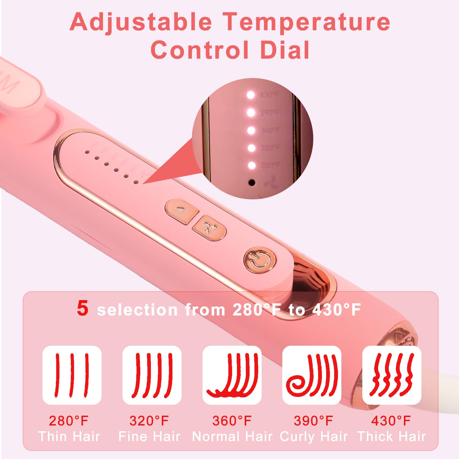 Pro 360 Airflow Hair Straightener And Curling Iron 2-In-1- Titanium Flat Iron Hair Curler For Long-Lasting Curls And Straight St