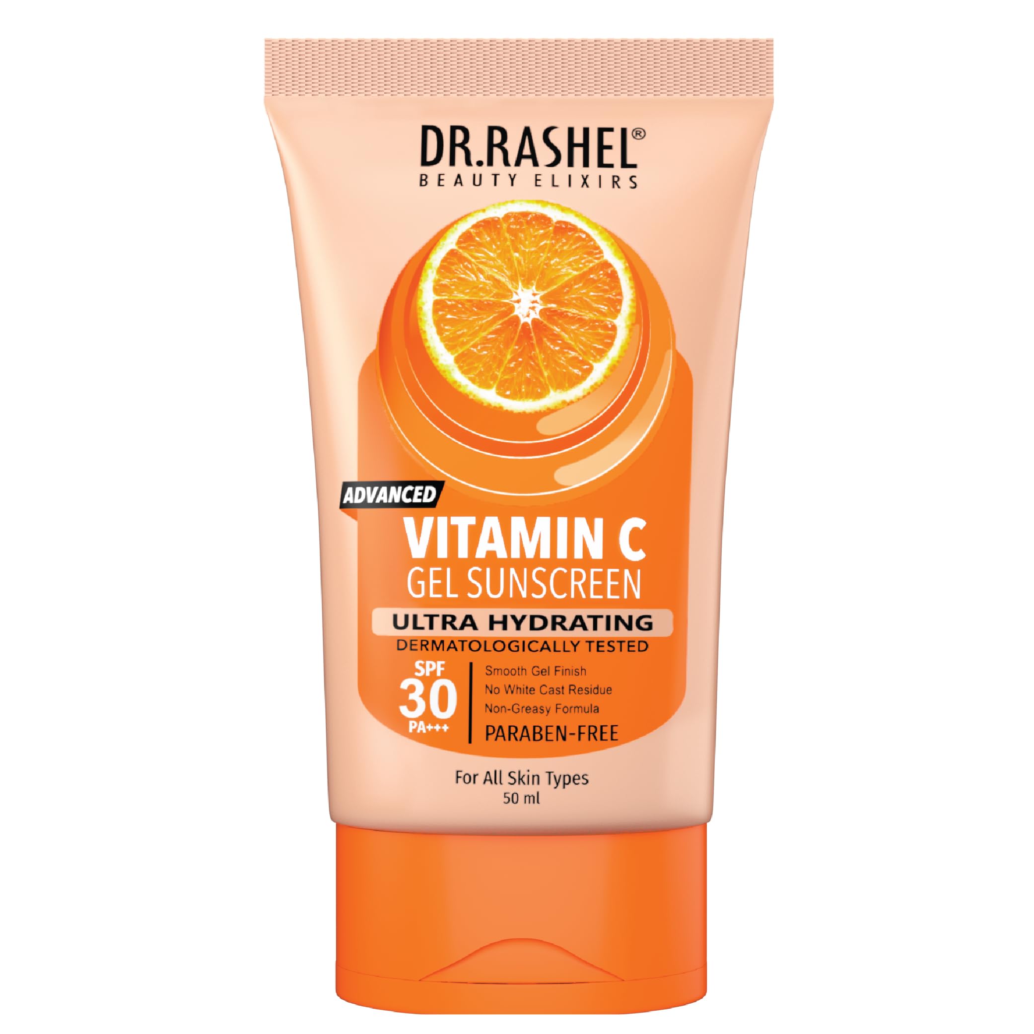 DR.RASHEL VITAMIN C SPF 30 PA +++ GEL SUNSCREEN ULTRA HYDRATING THAT FIGHTS WITH SUN DAMAGES PARABEN FREE (50 ML)