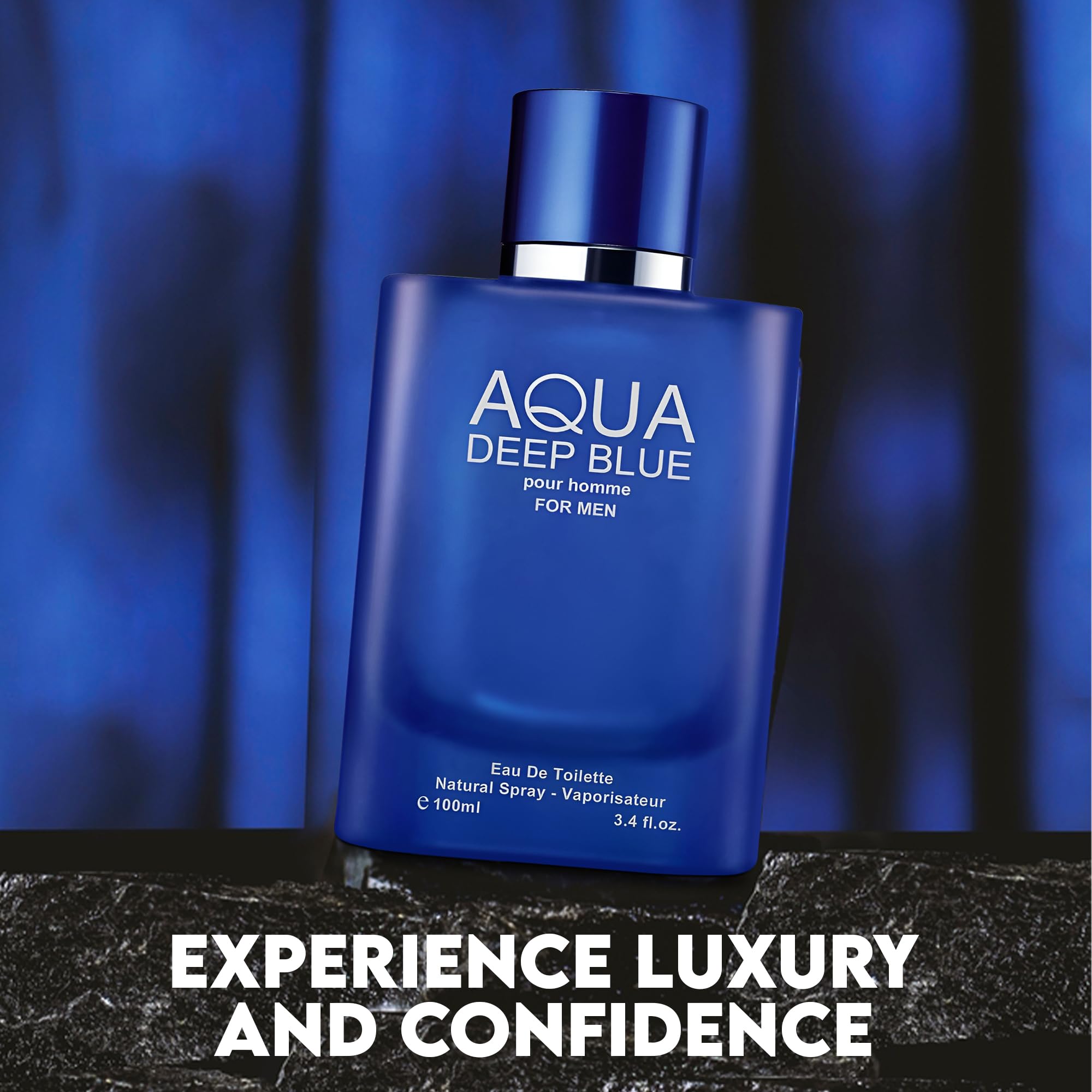 A Center Aqua Deep Blue Cologne For Men Natural Spray Perfume Classic Scent Wonderful Father'S Day Gift Eau De Toilette For Dail