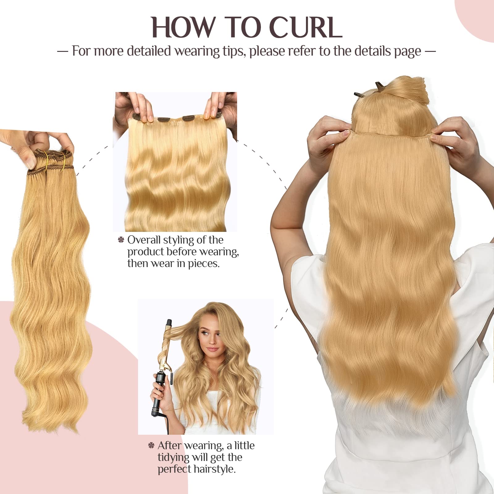 Maxita Clip In Hair Extensions Real Human Hair, 120G 7Pcs Dirty Blonde 16 Inch, Remy Human Hair Extensions Clip In Straight Natu