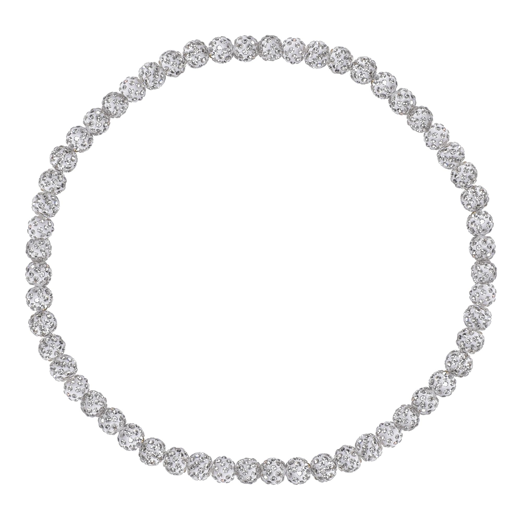EXPHAIN Baseball Necklace For Men Women Baseballer Inspired Beaded Necklaces Unisex Rhinestone Discoball Necklaces Jewelry-gift 