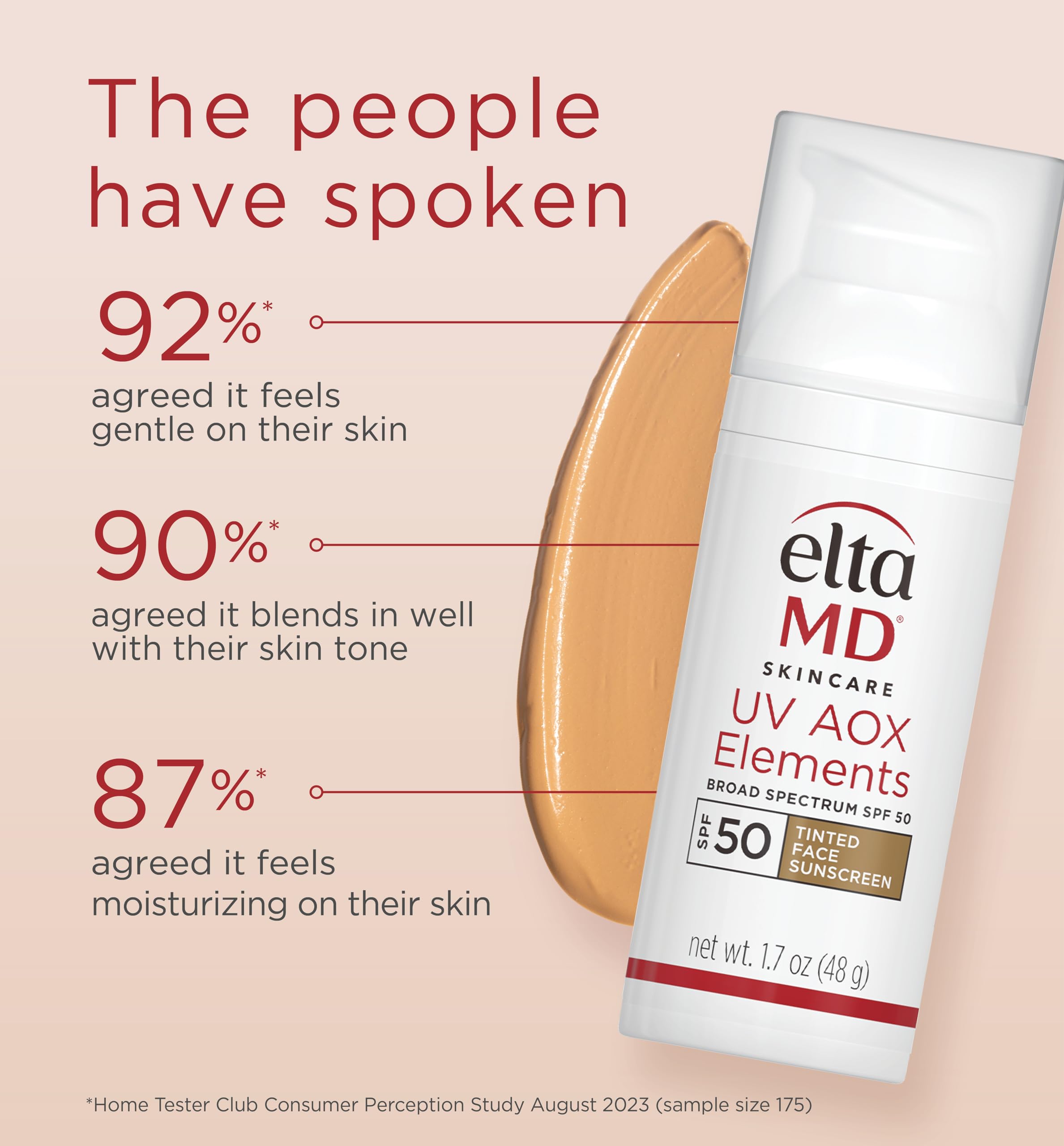 Eltamd Uv Elements Tinted Sunscreen Moisturizer, Spf 44 Tinted Spf Moisturizer For Face And Body, Lightweight Oil Free Formula,