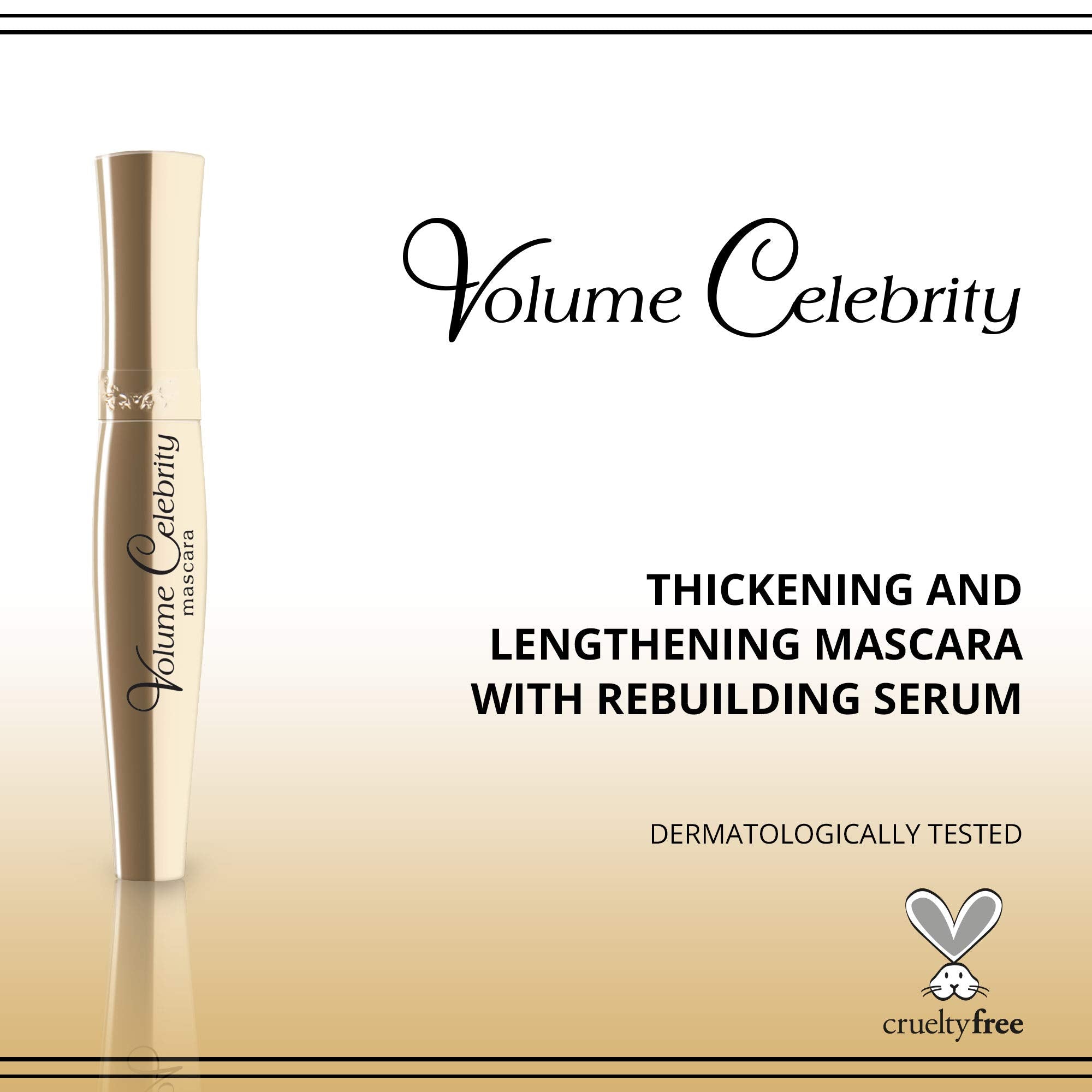 Eveline Volume Celebrity Thickening and Lengthening Mascara with Rebuilding Serum