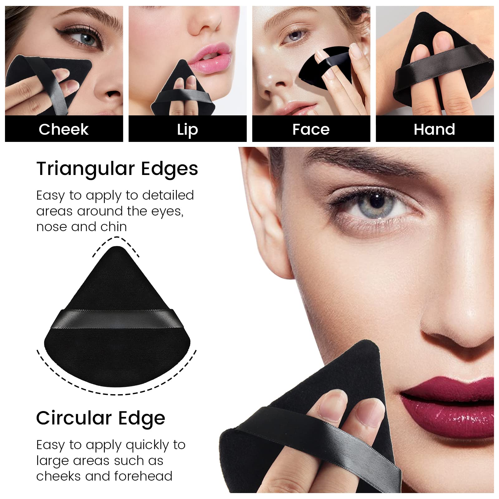 FREEORR Pink Setting Loose Face Powder, Oil Control Minimizes Pore, Loose Baking Pink Setting Powder with Triangle Puff, Soft Fo