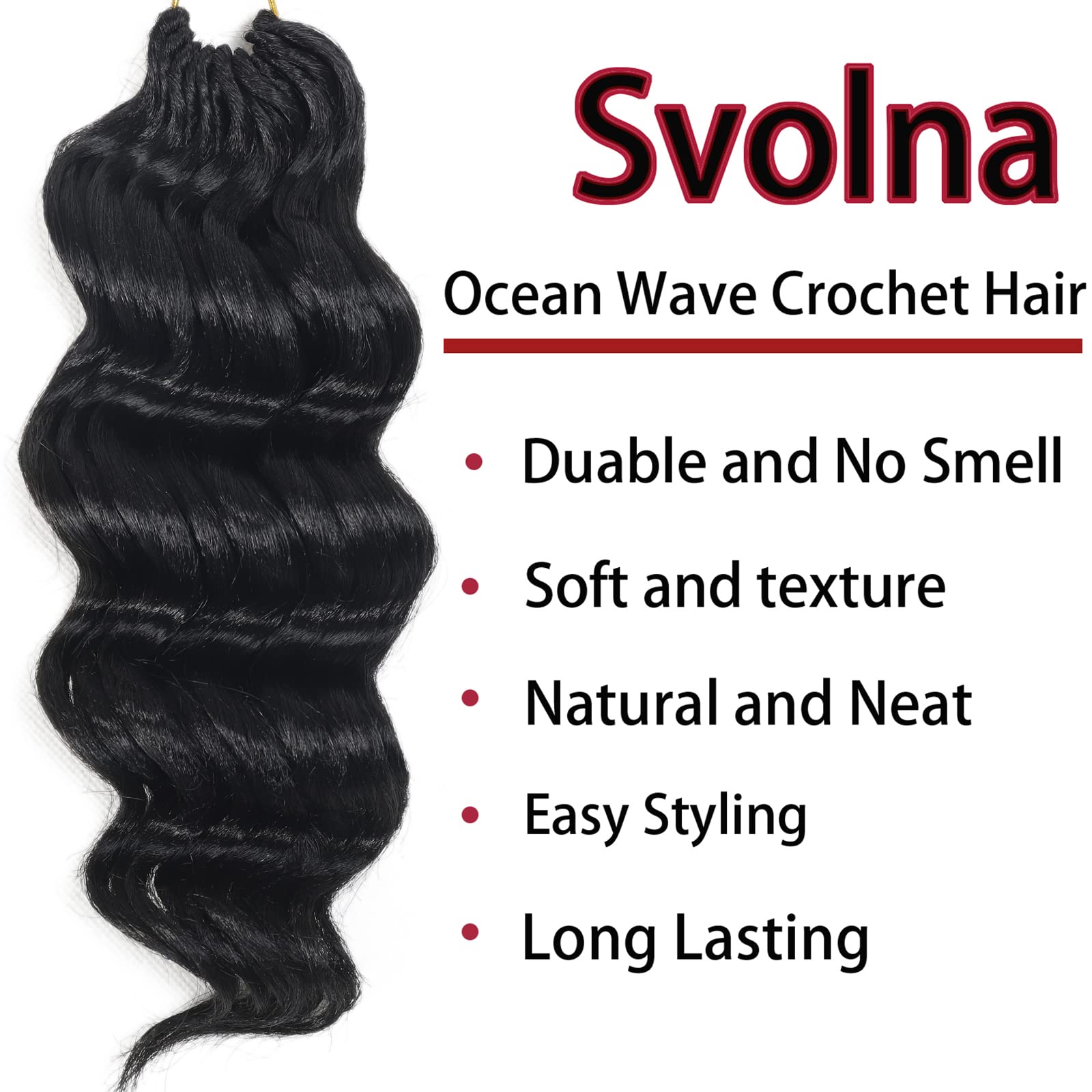 Ocean Wave Crochet Hair Pre Looped 9 Inch Curly Crochet Hair Ocean Wave 7 Packs Deep Wave Short Wavy Ocean Wave Crochet Braids H