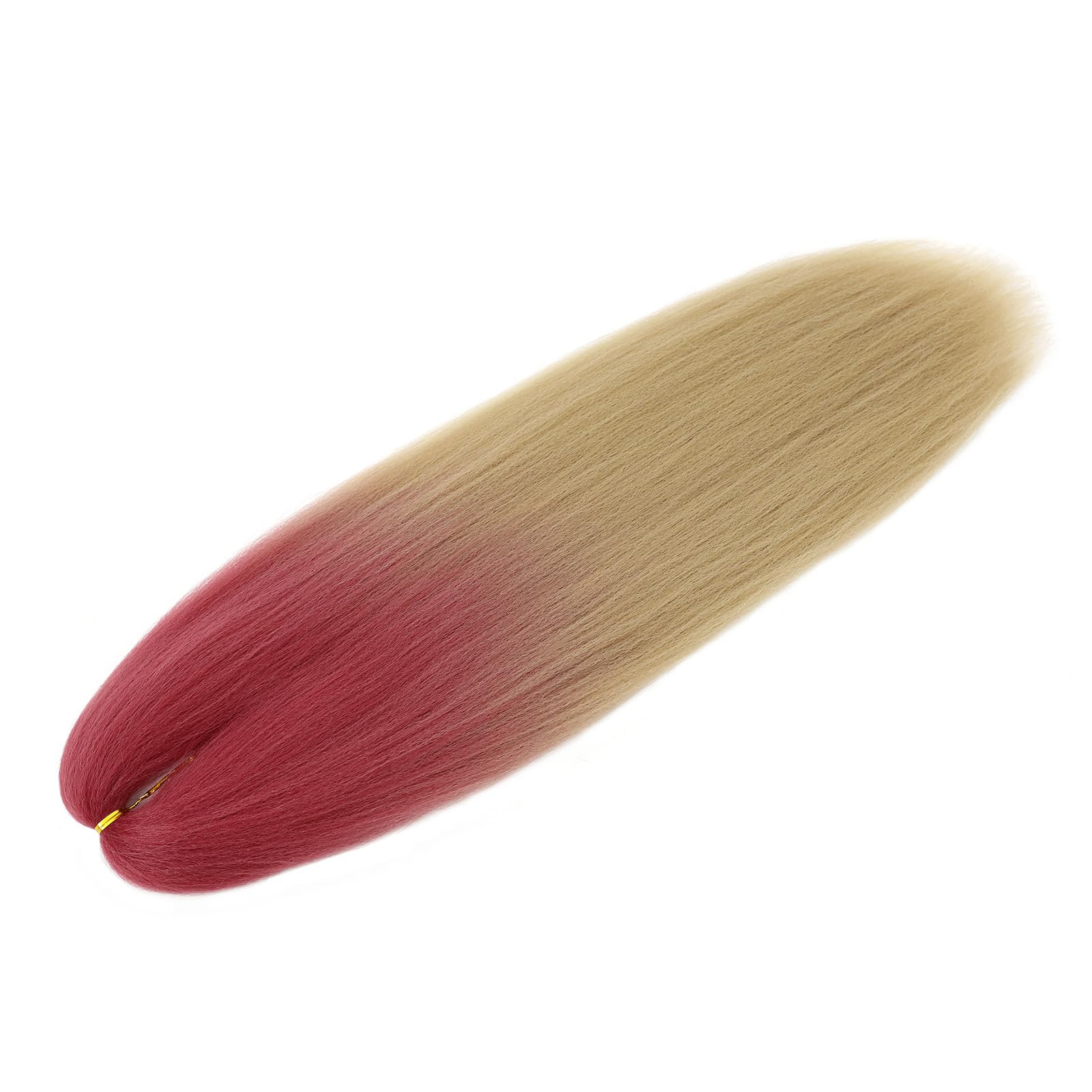 Dorsanee Rose Red/Light Brown Braiding Hair Pre Stretched 24 Inch 3 Packs Braiding Hair Extensions For Box Braids Twists Locs Ha
