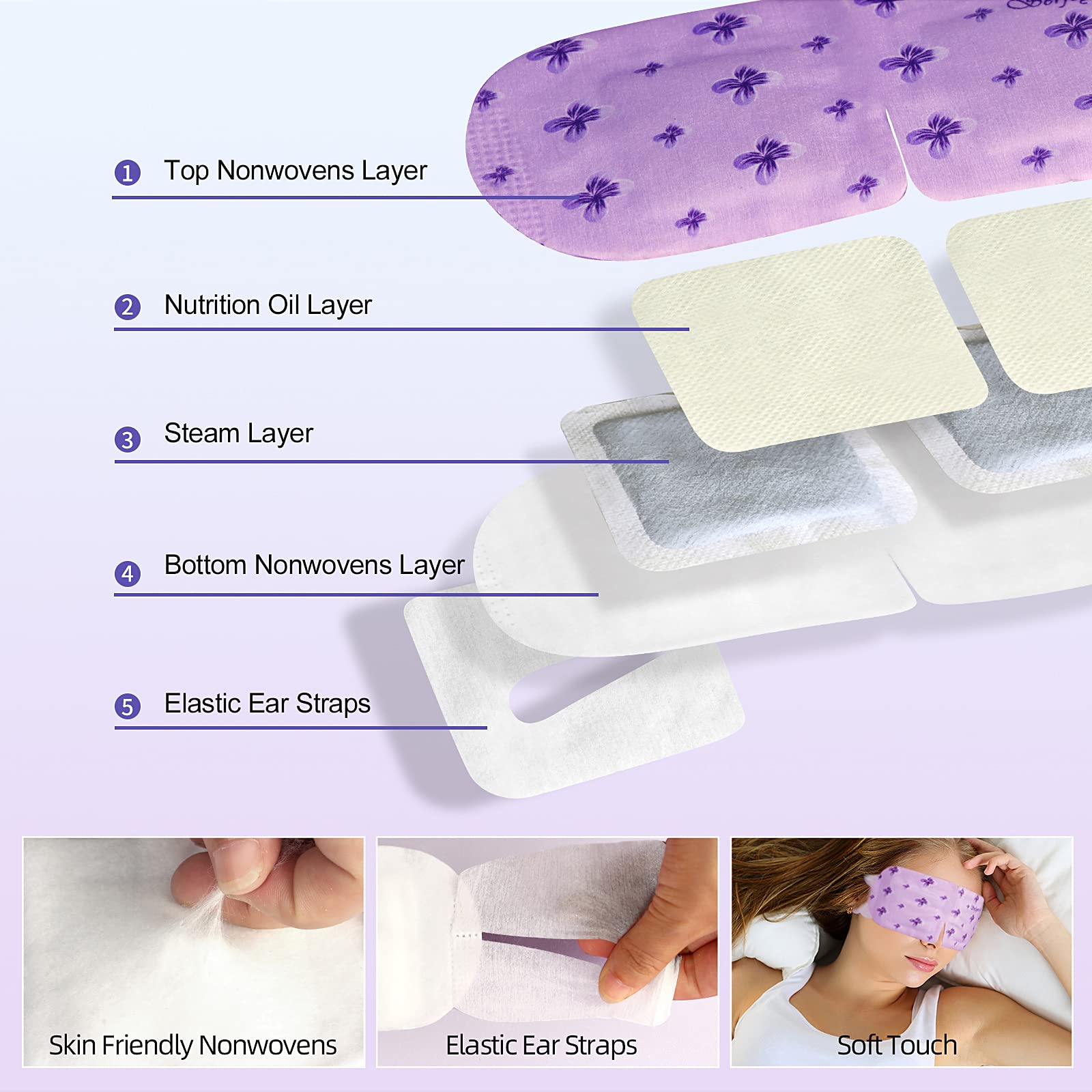 Serfeymi 22 Packs Steam Eye Mask Self-Heating Warm Eye Mask, Disposable Eye SPA Heated Eye Mask for Sleeping, Relieve Eye Fatigu