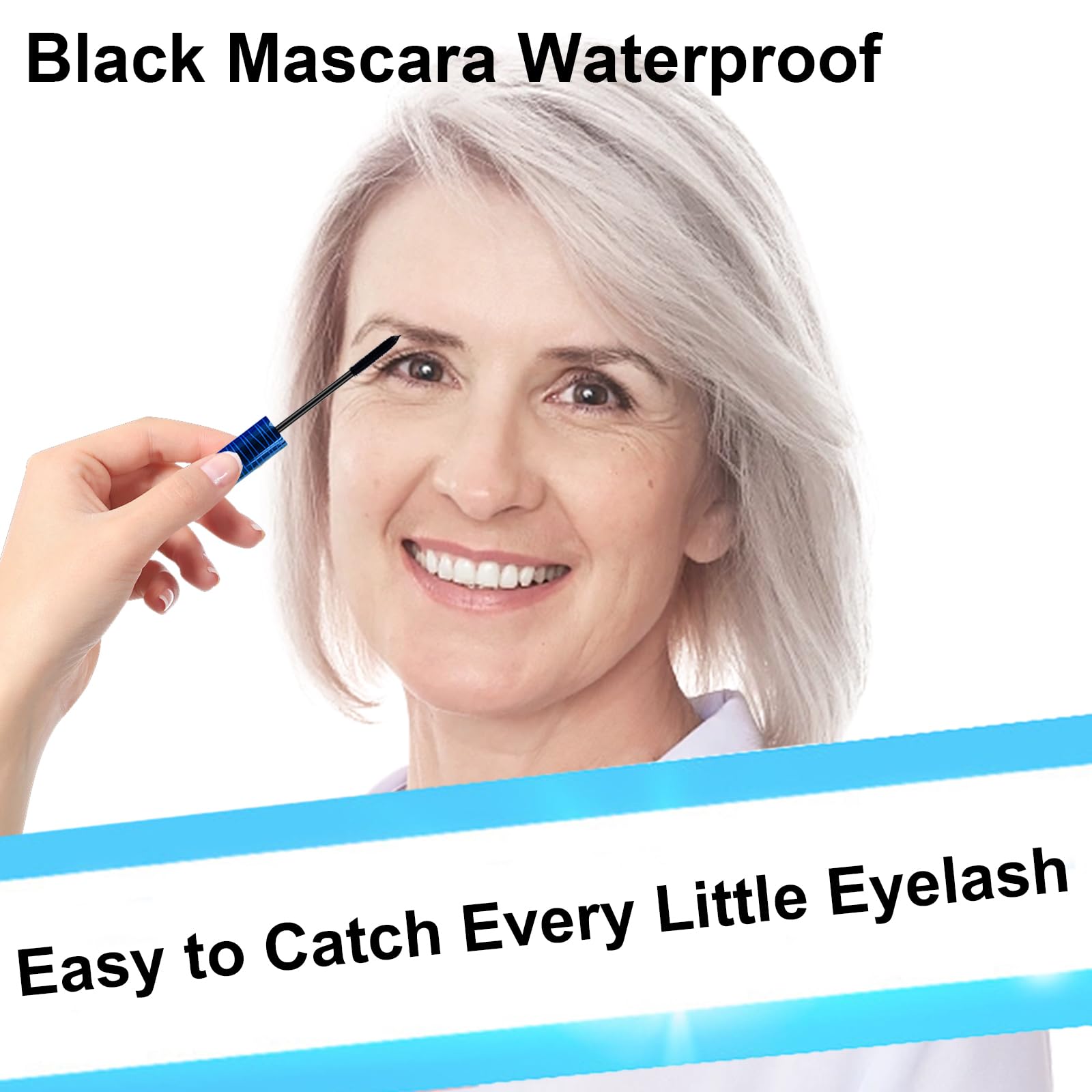 Mascara For Older Women, Black Mascara Volume And Length, Mascara For Seniors With Thinning Lashes Waterproof Mascara All Day, S