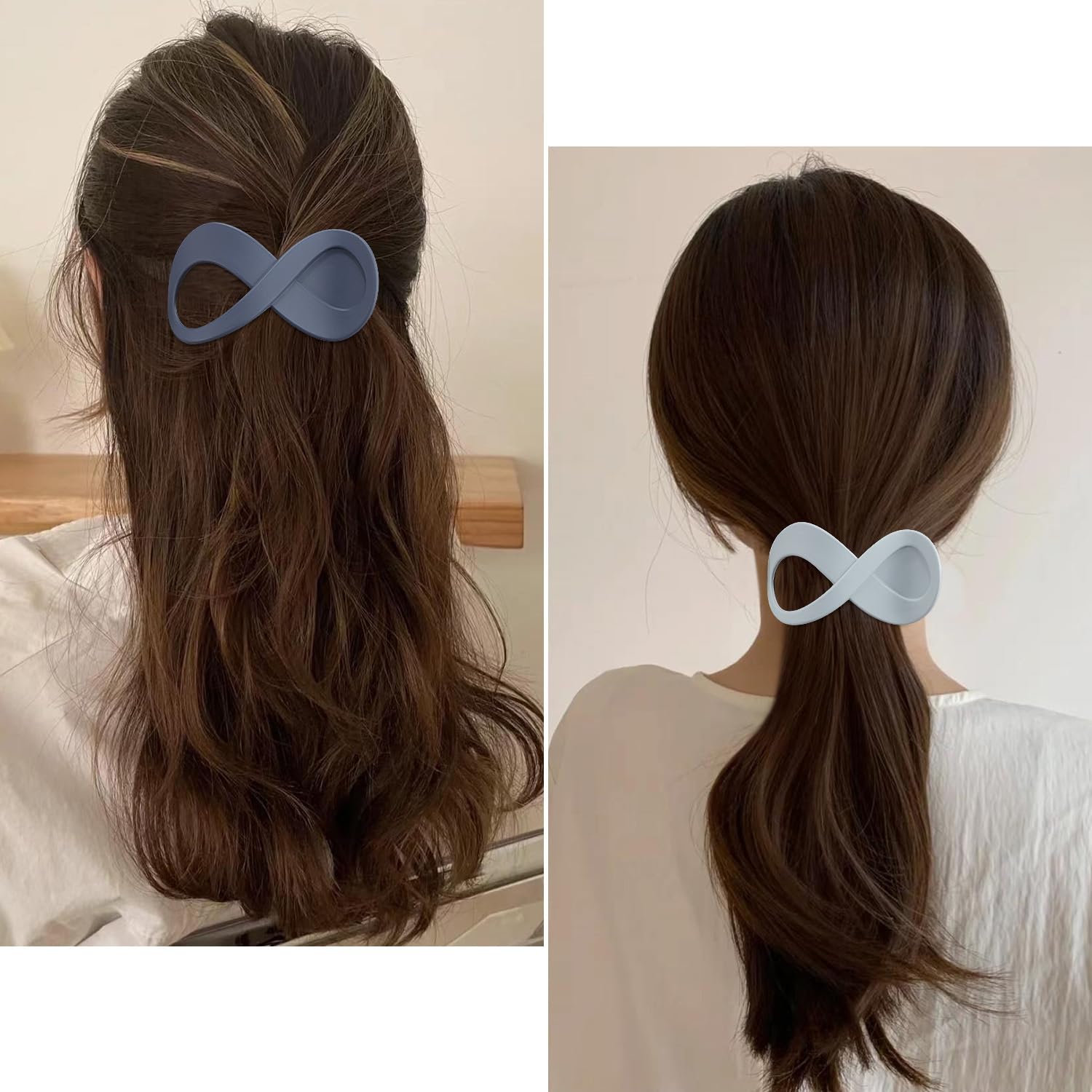 Atoden Flat Hair Clips For Thin Hair French Concord Hair Clips 3.4'' Lay Down Flat Hair Claw Clips For Medium Thick Hair 4Pcs Ma