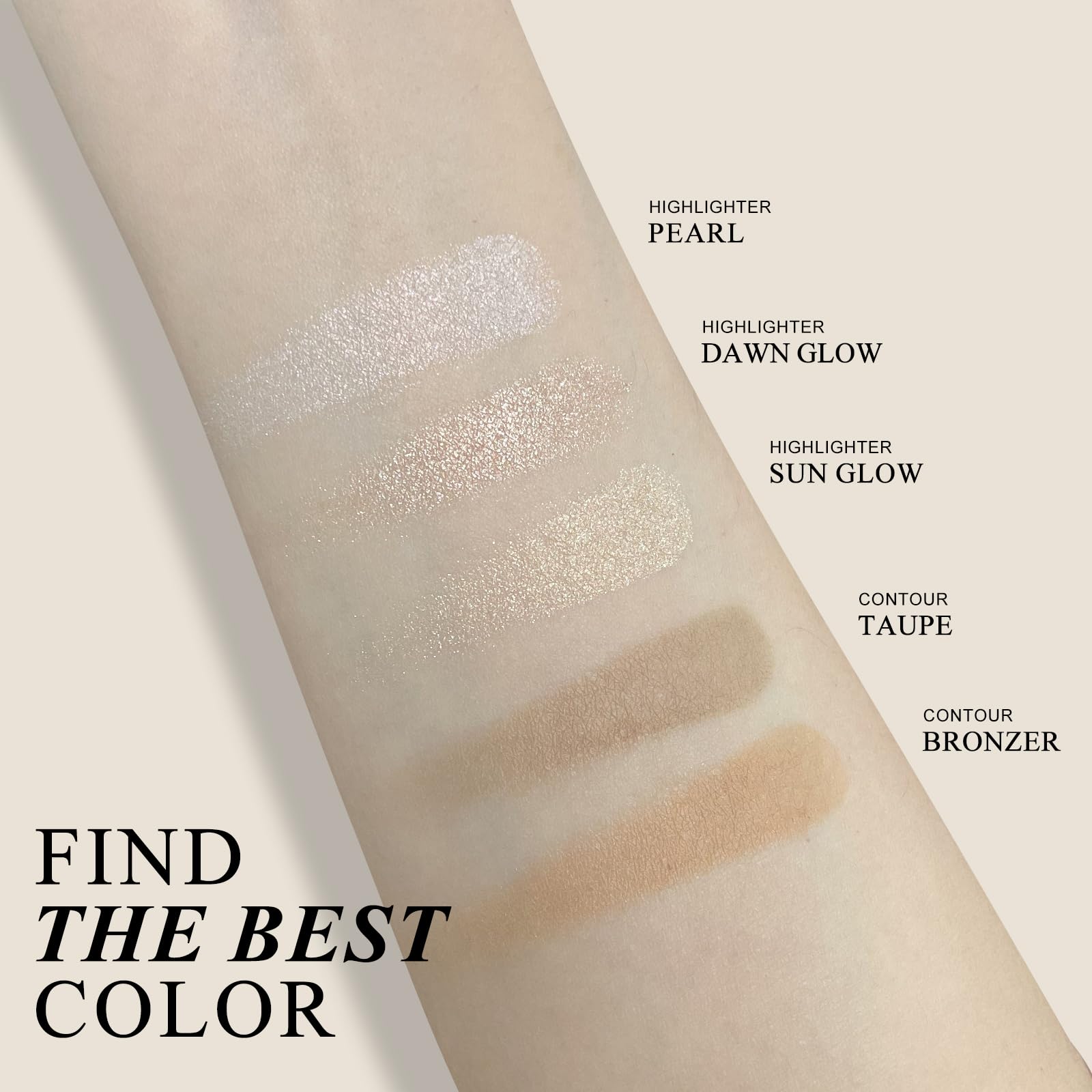 Kyda Face Sculpting Contour Palette, Smooth Matte Contour Pressed Powder, Ultra-Fine Lightweight, Easy To Blend, Multiuse Baked