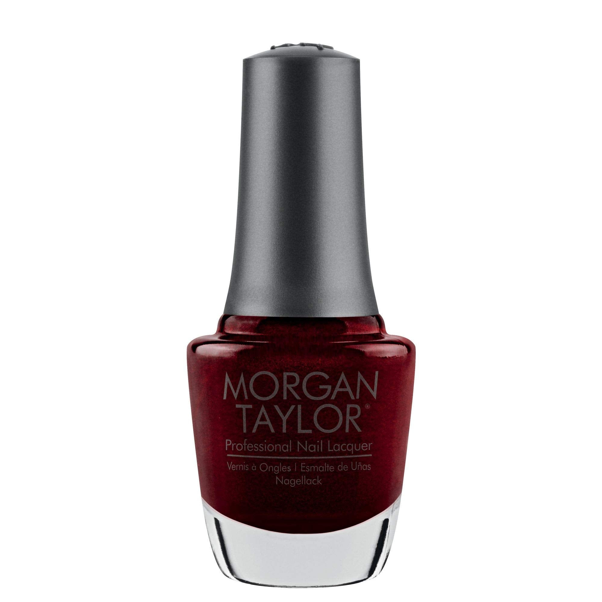 Morgan Taylor Nail Lacquer (Vixen In A Mask) Dark Red Nail Polish, Finger Nail Polish, Long Lasting Nail Polish, Red Nail Lacque