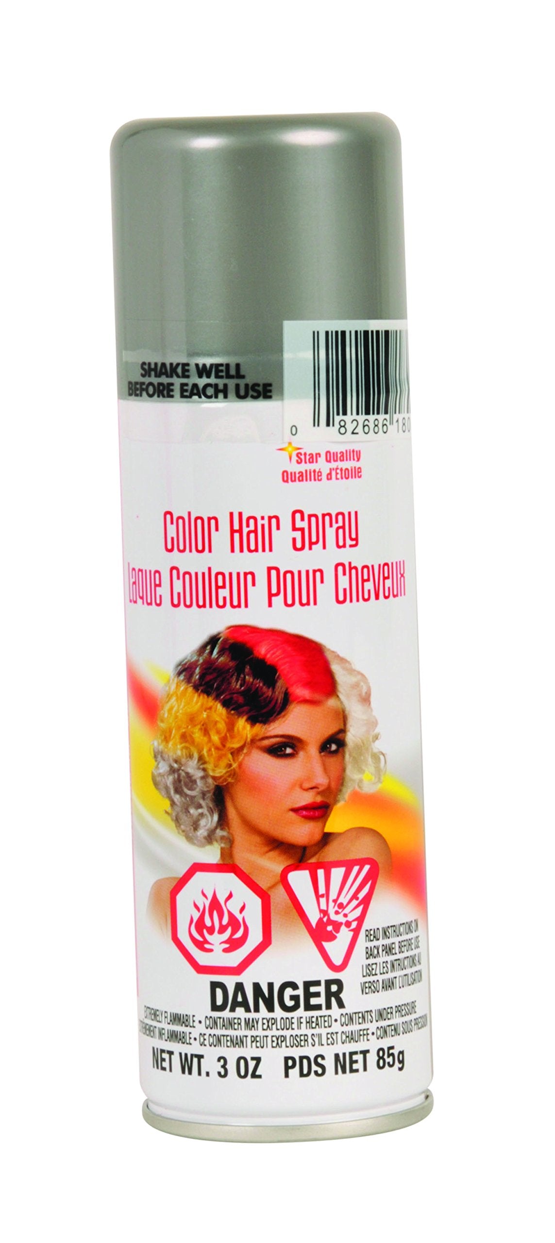 Rubies Color Hairspray, Silver
