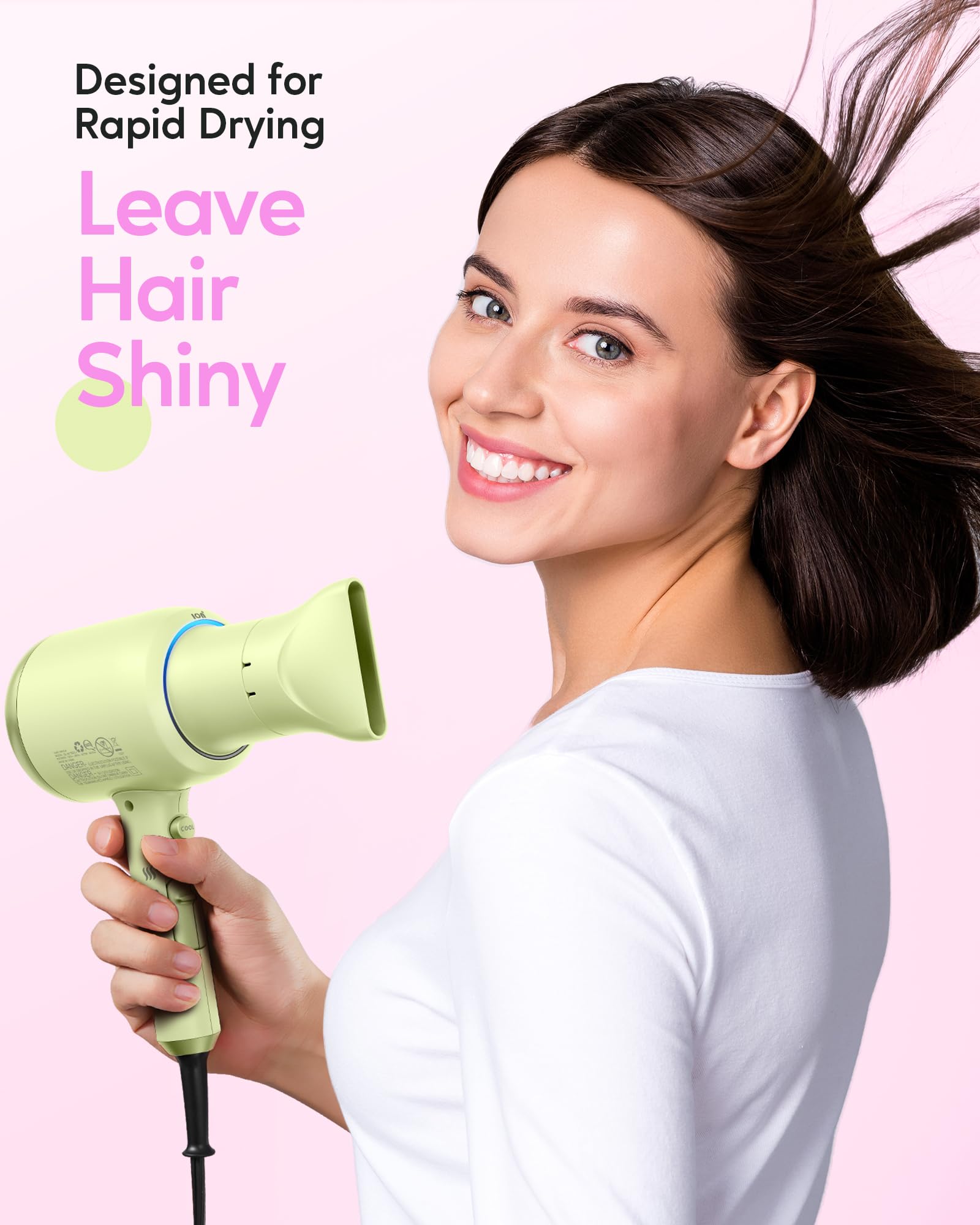 Wavytalk Professional Hair Dryer 1875W Blow Dryer Ionic Hair Dryer With Diffuser For Women With Constant Temperature, Hair Dryer