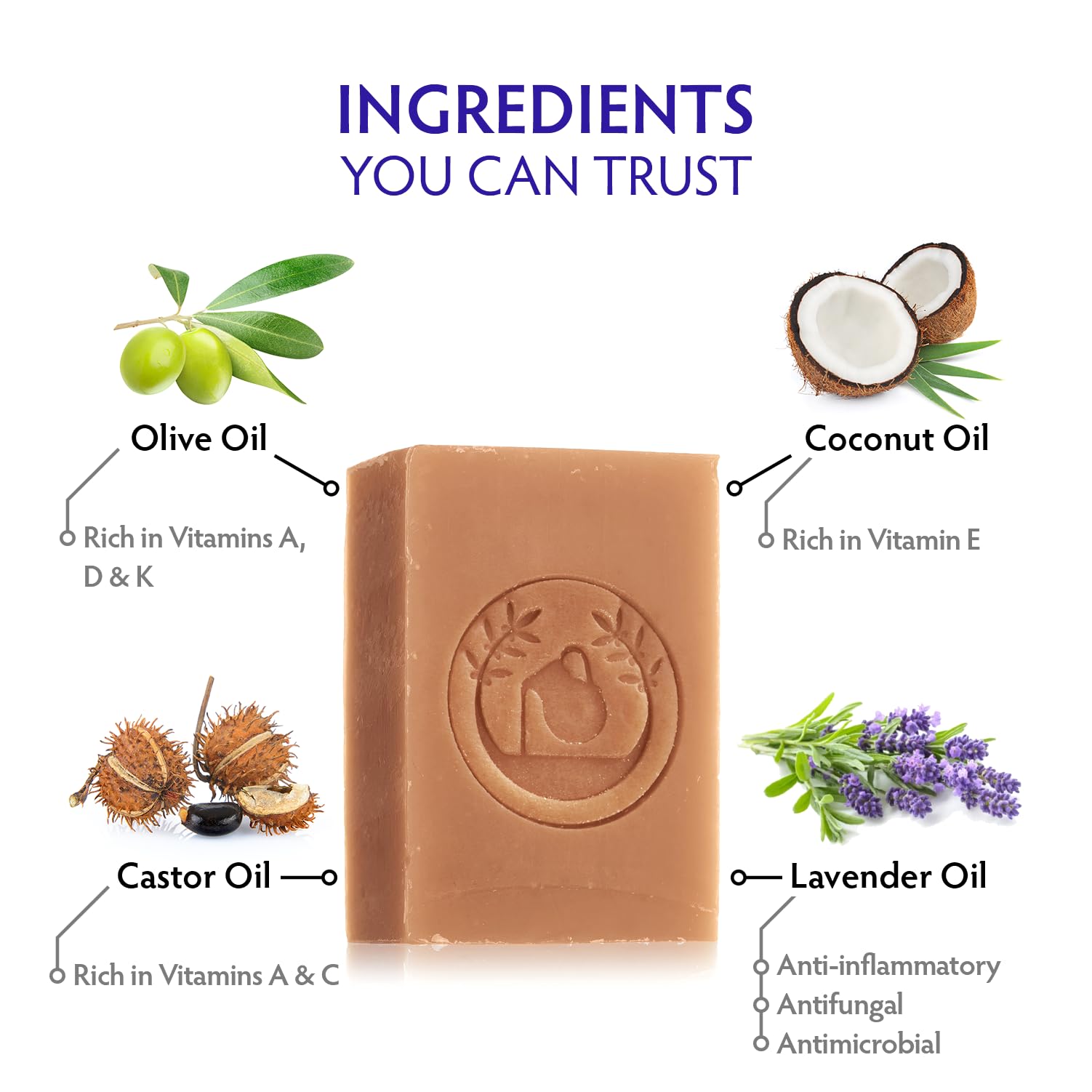 Ancient Greek Remedy Organic Face and Body Soap Bar for Dry, Normal and Sensitive Skin. Gentle Wash Treatment for Acne, Eczema,
