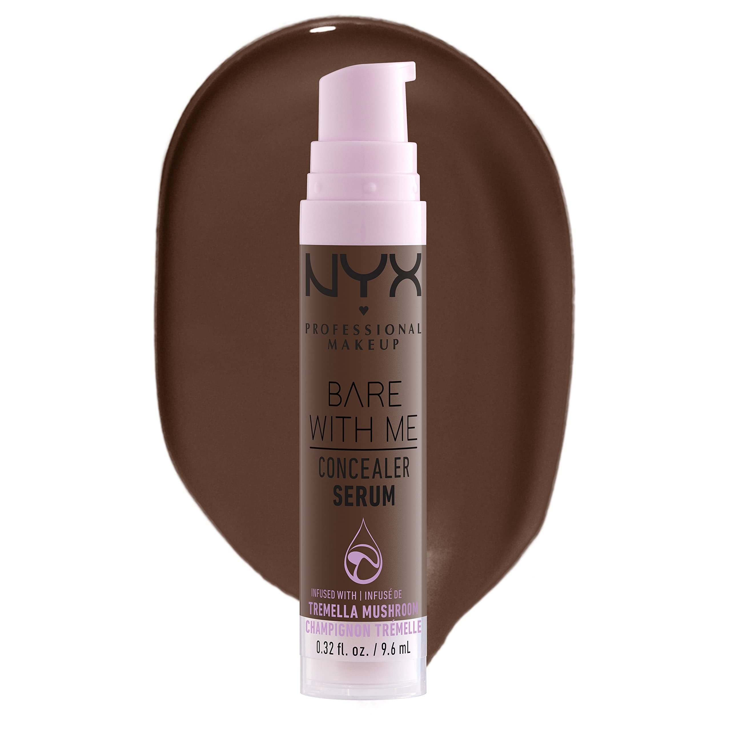 NYX PROFESSIONAL MAKEUP Bare With Me Concealer Serum, Up To 24Hr Hydration - Deep