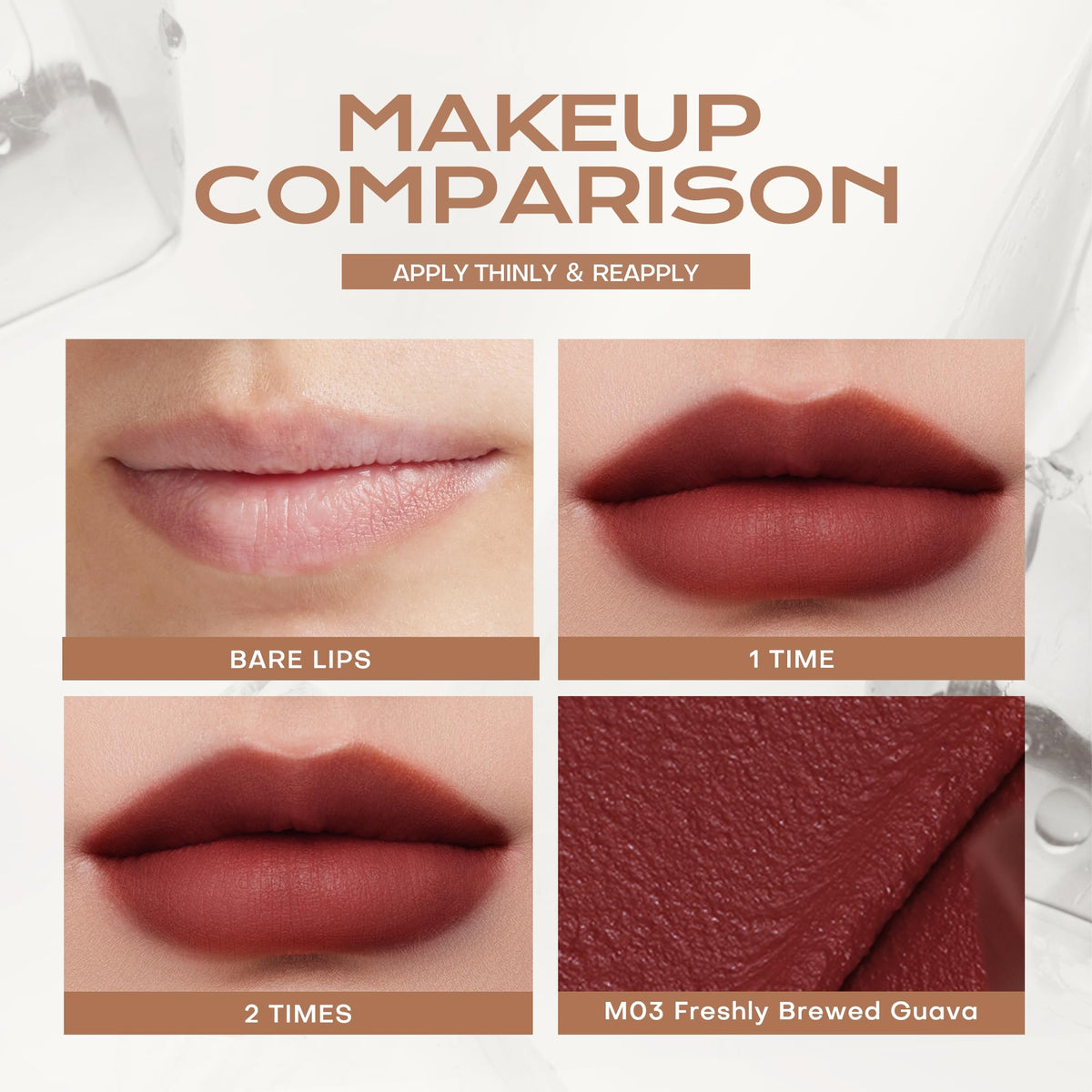 Mistine Cream Lip Gloss Thai Latte Long Lasting Lip Gloss Non-Sticky S ...