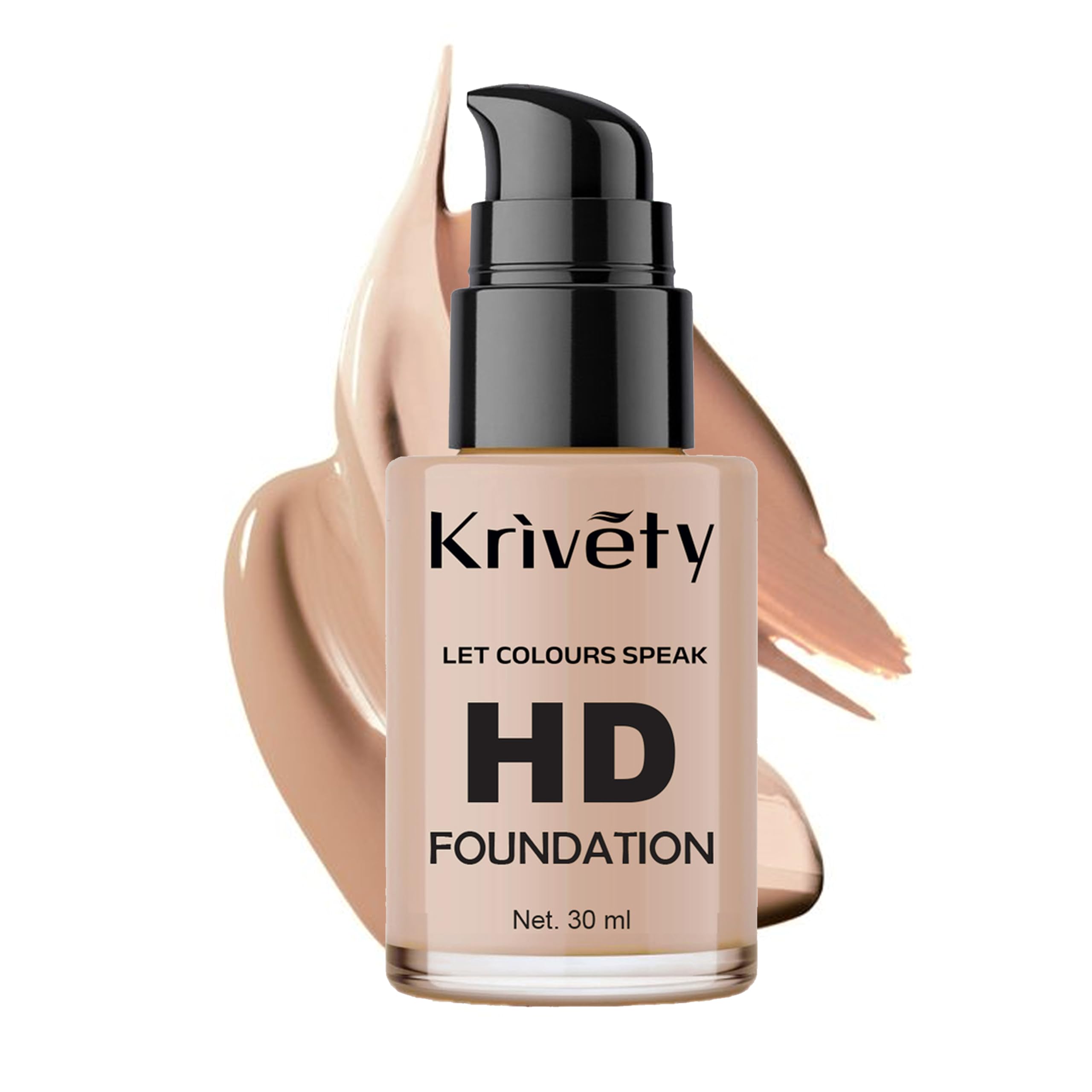 Krivety Foundation With Vitamin C & Turmeric For 12Hour Long Stay Foundation  30Ml