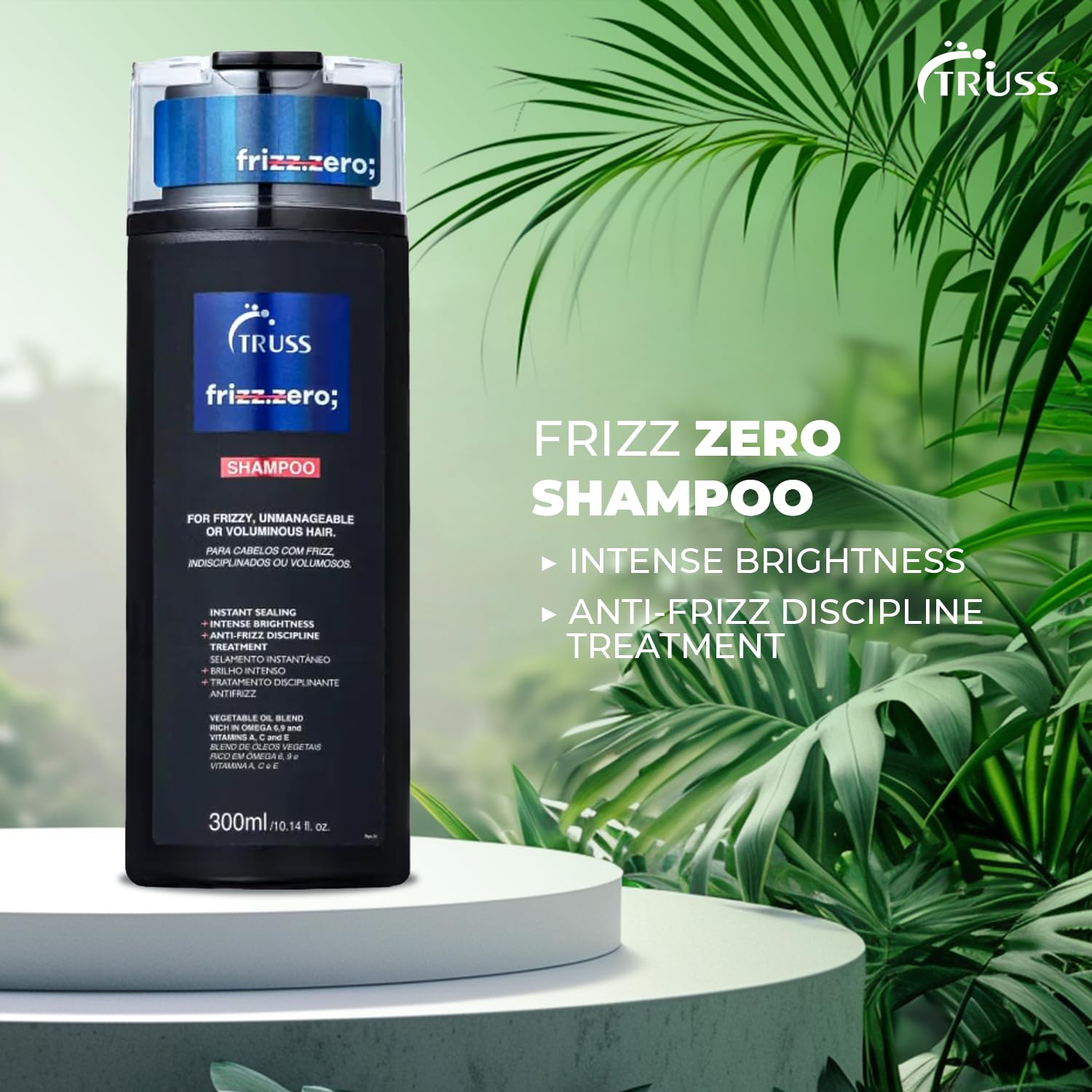 Truss Frizz Zero Shampoo - Shampoo For Frizzy Hair - Anti Frizz, Anti Humidity Formula Protects Against Moisture While Providing